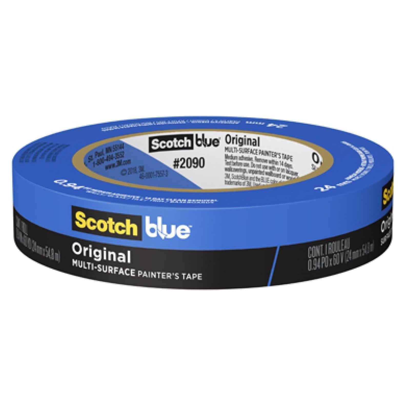 Cinta de Pintor Azul 3M Scotch 2090 2.54 cm x 54.86 m Paquete de 5