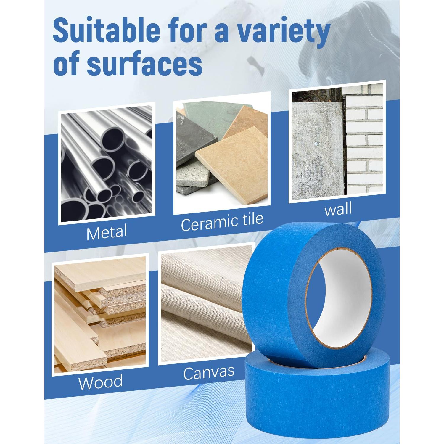 Cinta de Pintor Azul Lzerking 12 Rollos 4.78 cm x 50.29 m