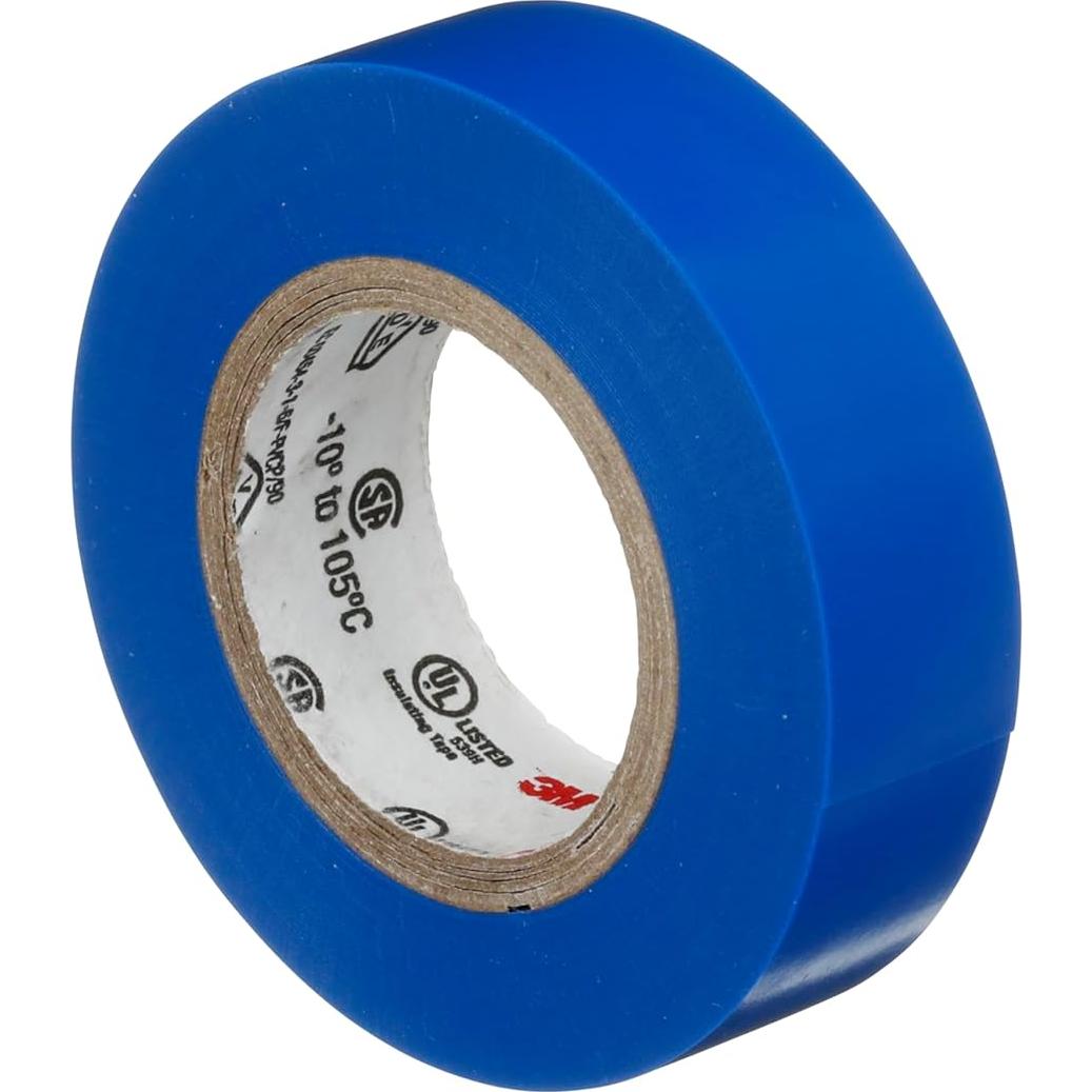 Cinta Eléctrica Scotch 35 1/2" x 20' Azul 10 Rollos Profesional