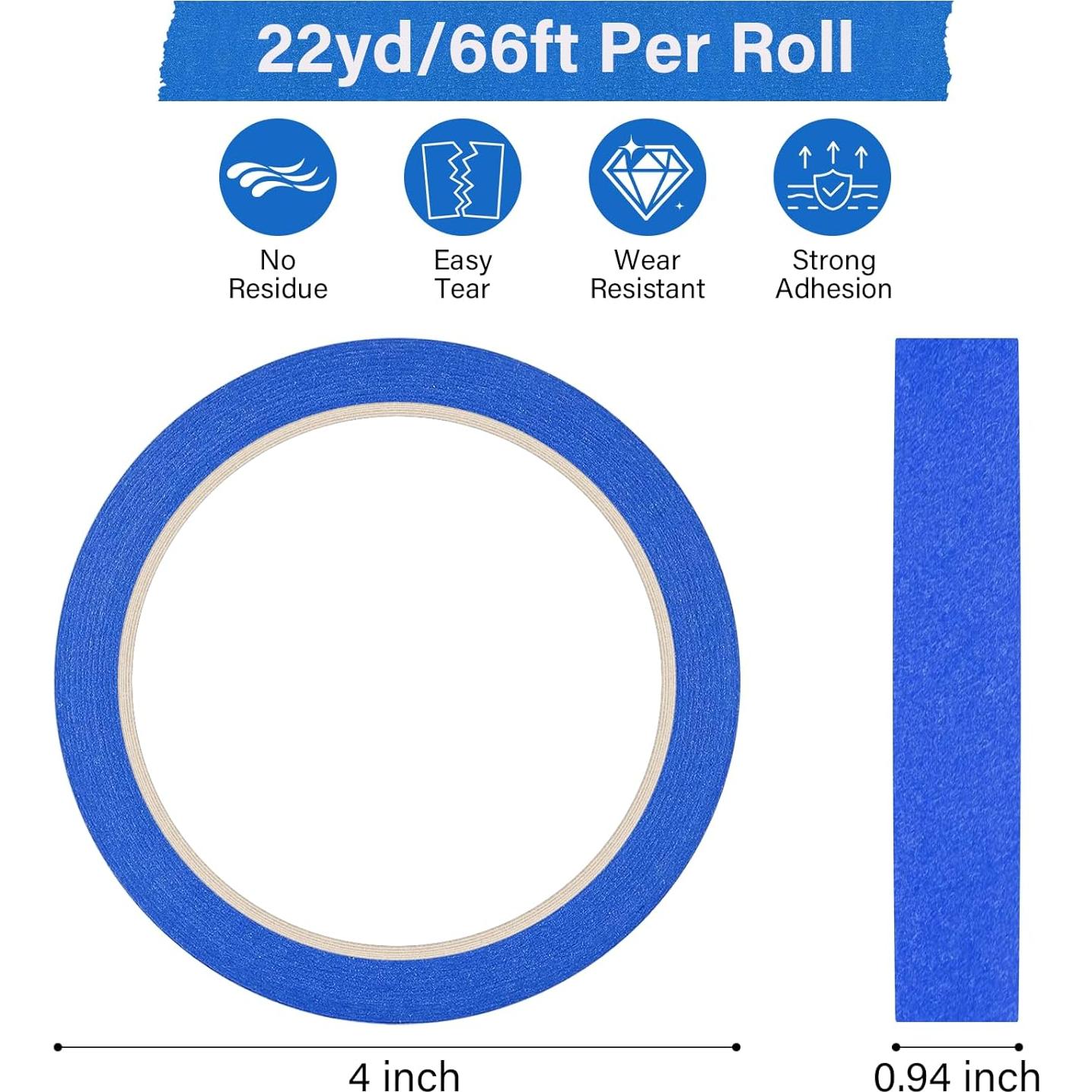 Cinta de Pintor Azul Ealyder Tape 4 Rollos 2.39 cm x 20 m