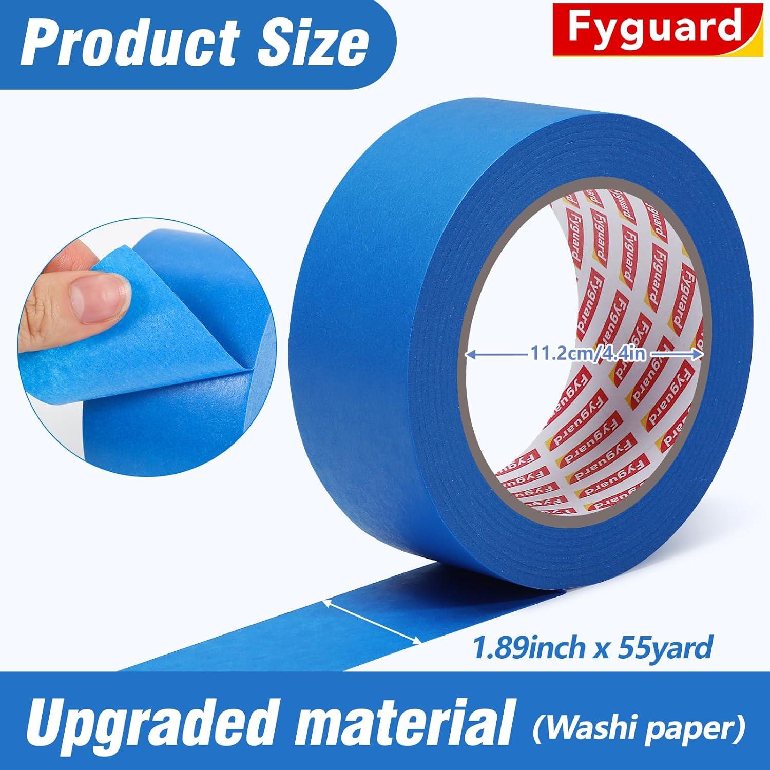 5 Rollos de Cinta de Pintor Azul Fyguard 4.8 cm x 50.3 m