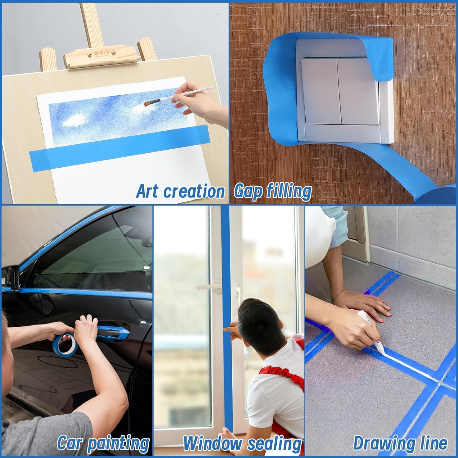 5 Rollos de Cinta de Pintor Azul Fyguard 4.8 cm x 50.3 m