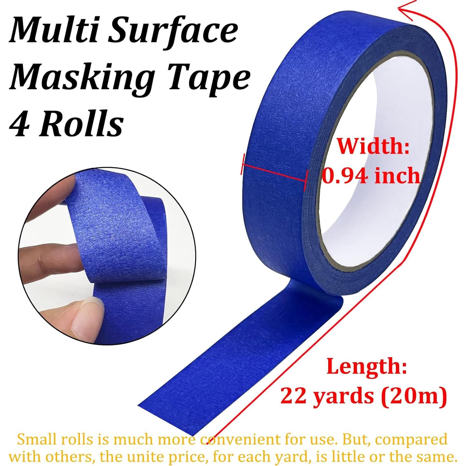 Cinta de Pintor Azul Smaring 4 Rollos 2.4cm x 20.1m Sin Residuo