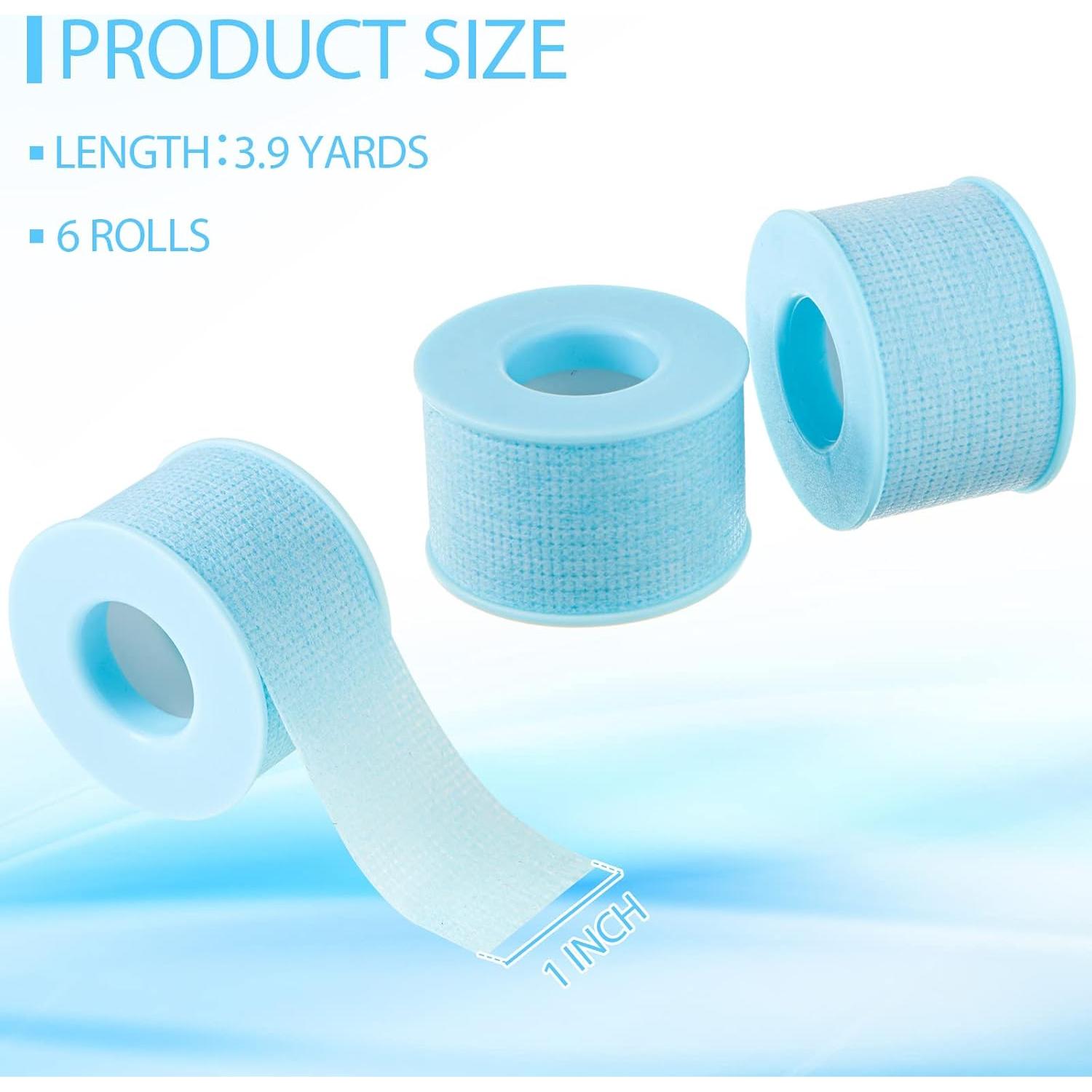 Cinta de Silicona Azul Removible Nuanchu 6 Rollos 2.5 cm x 3.6 m