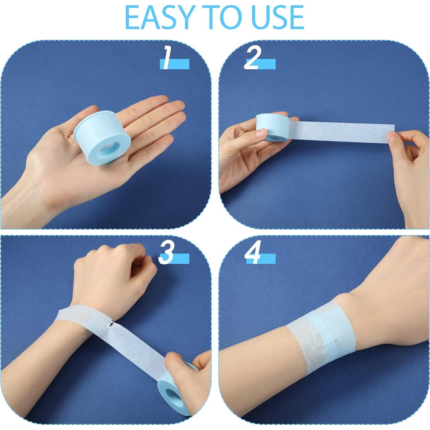 Cinta de Silicona Azul Removible Nuanchu 6 Rollos 2.5 cm x 3.6 m