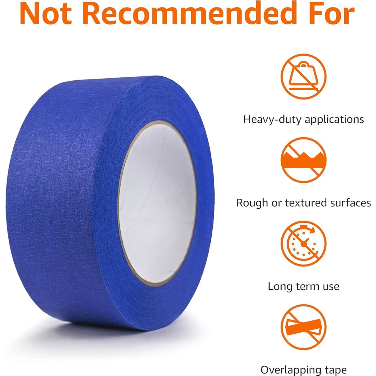 Cinta de pintor azul Amazon Basics, 6 rollos 4.8 cm x 54.9 m