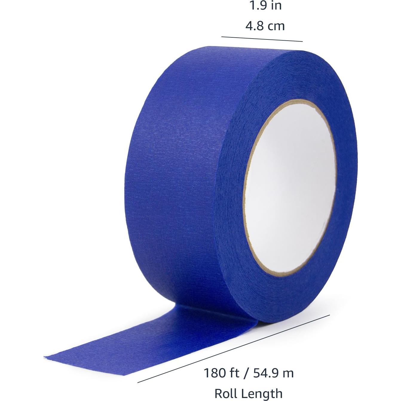 Cinta de pintor azul Amazon Basics, 6 rollos 4.8 cm x 54.9 m