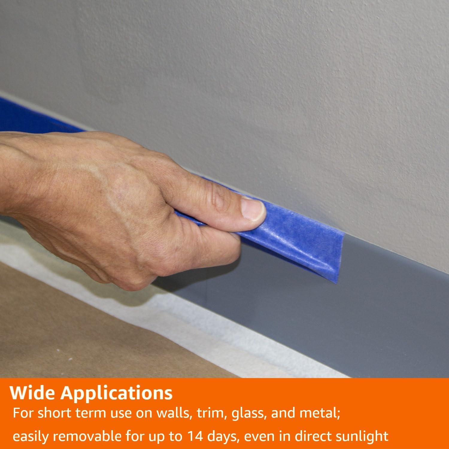 Cinta de pintor azul Amazon Basics, 6 rollos 4.8 cm x 54.9 m