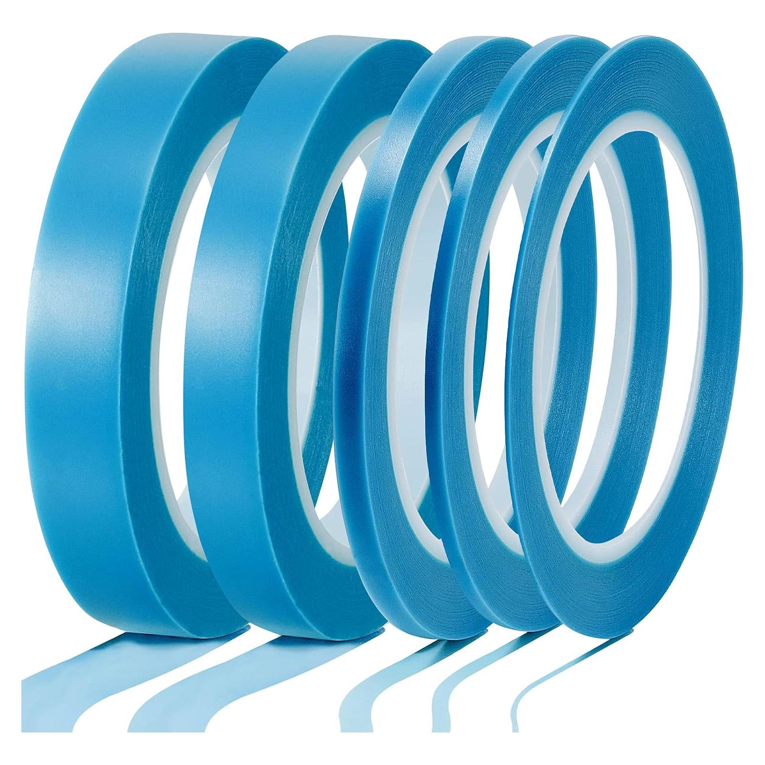 5 Rollos de Cinta de Vinilo Enmascarar Automotriz 33m Azul