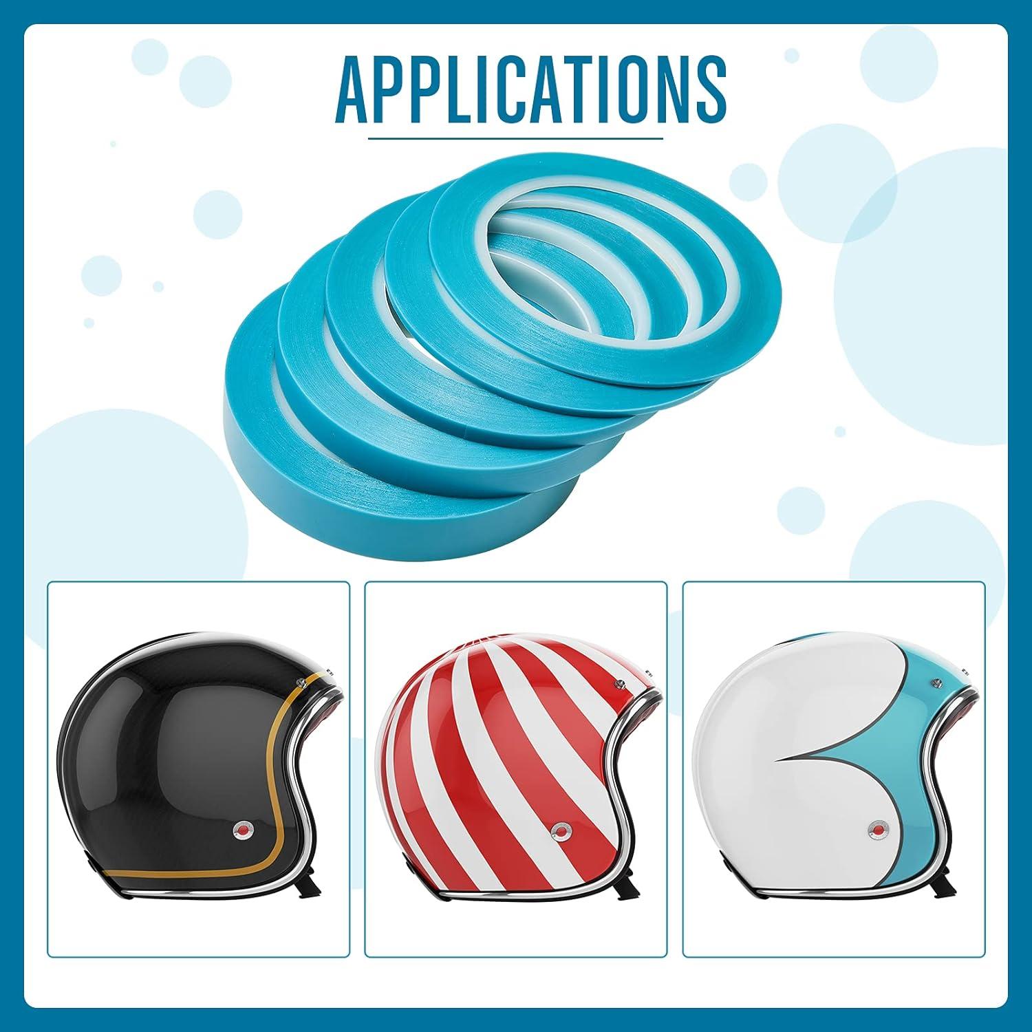 5 Rollos de Cinta de Vinilo Enmascarar Automotriz 33m Azul