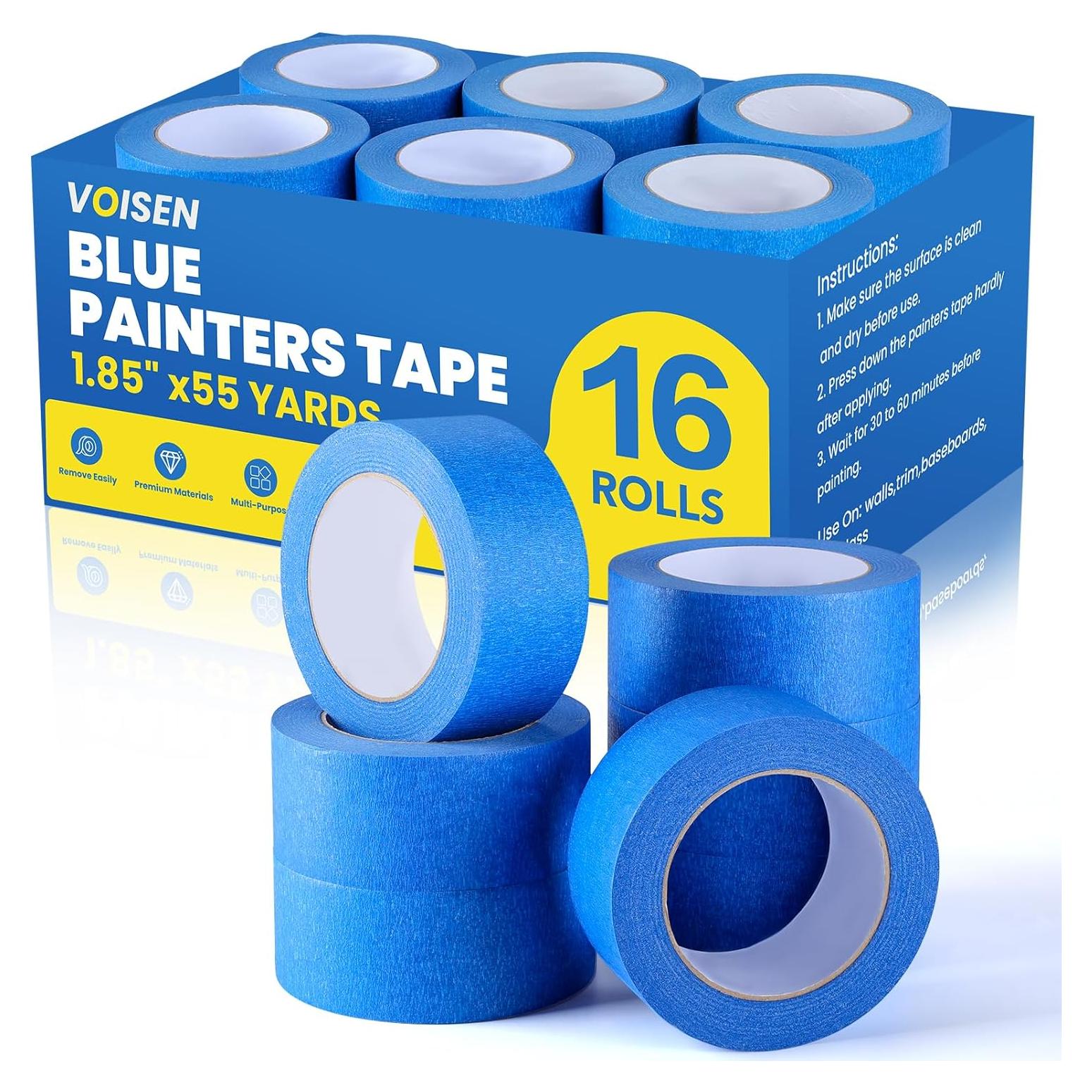 Cinta de Pintor VOISEN 16 Rollos 4.7 cm x 50.29 m Azul