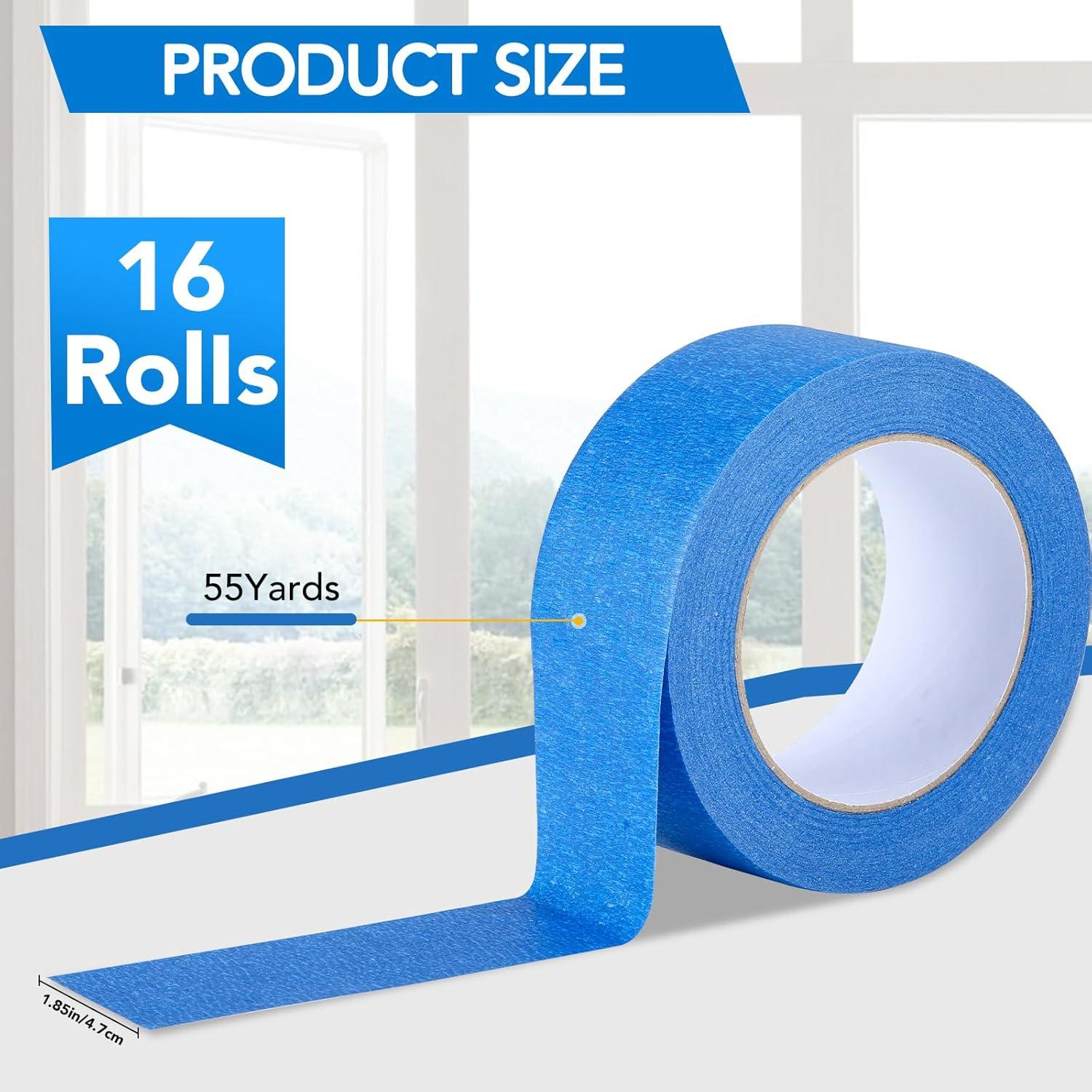 Cinta de Pintor VOISEN 16 Rollos 4.7 cm x 50.29 m Azul