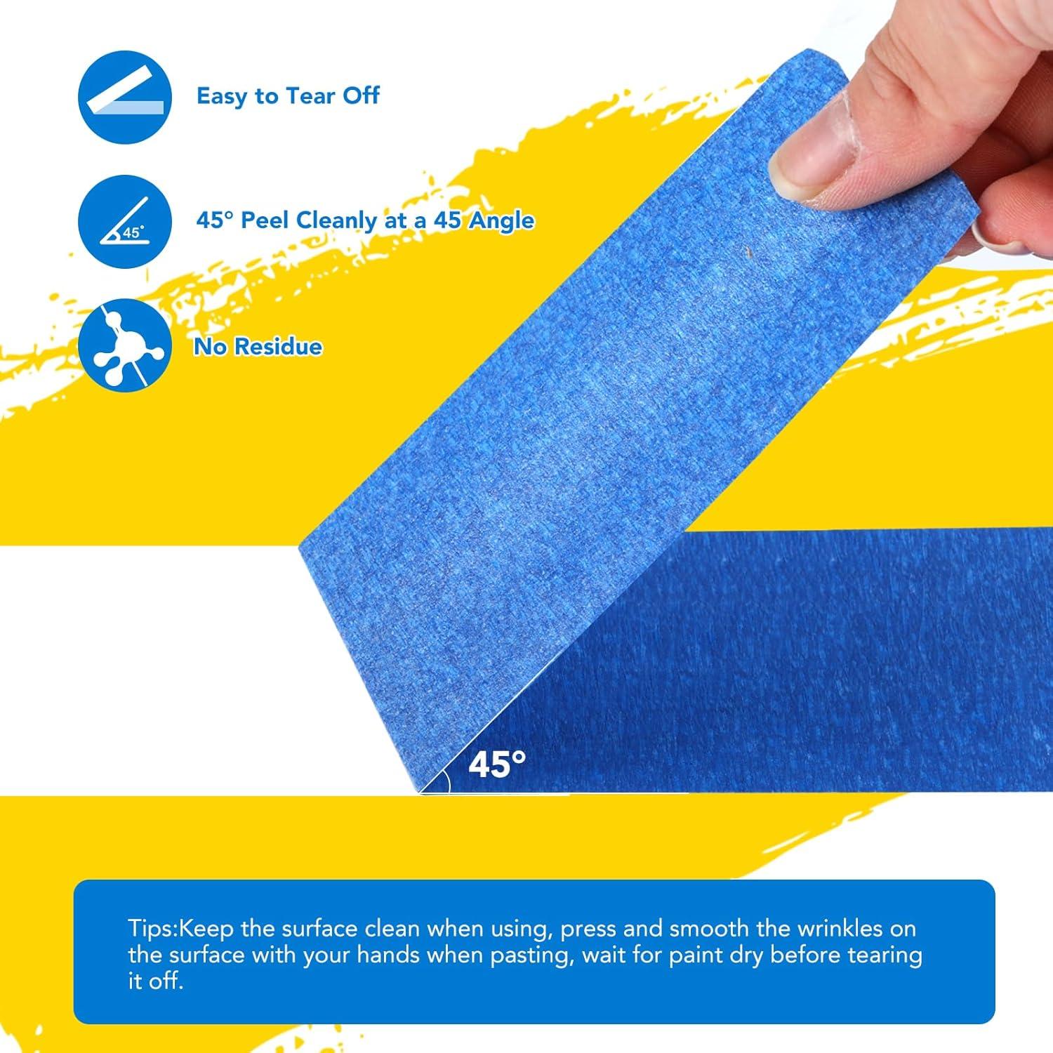 Cinta de Pintor VOISEN 16 Rollos 4.7 cm x 50.29 m Azul