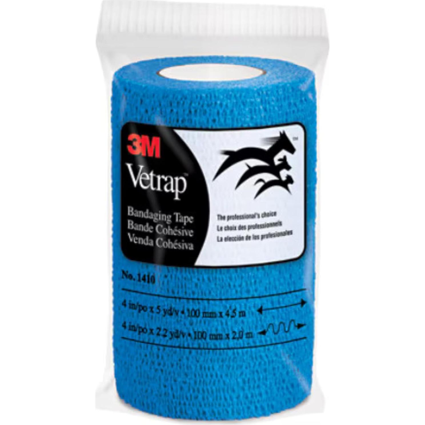 Vetrap 3M Rollo Autoadhesivo Azul 10.16 cm x 4.57 m - Paquete de 3