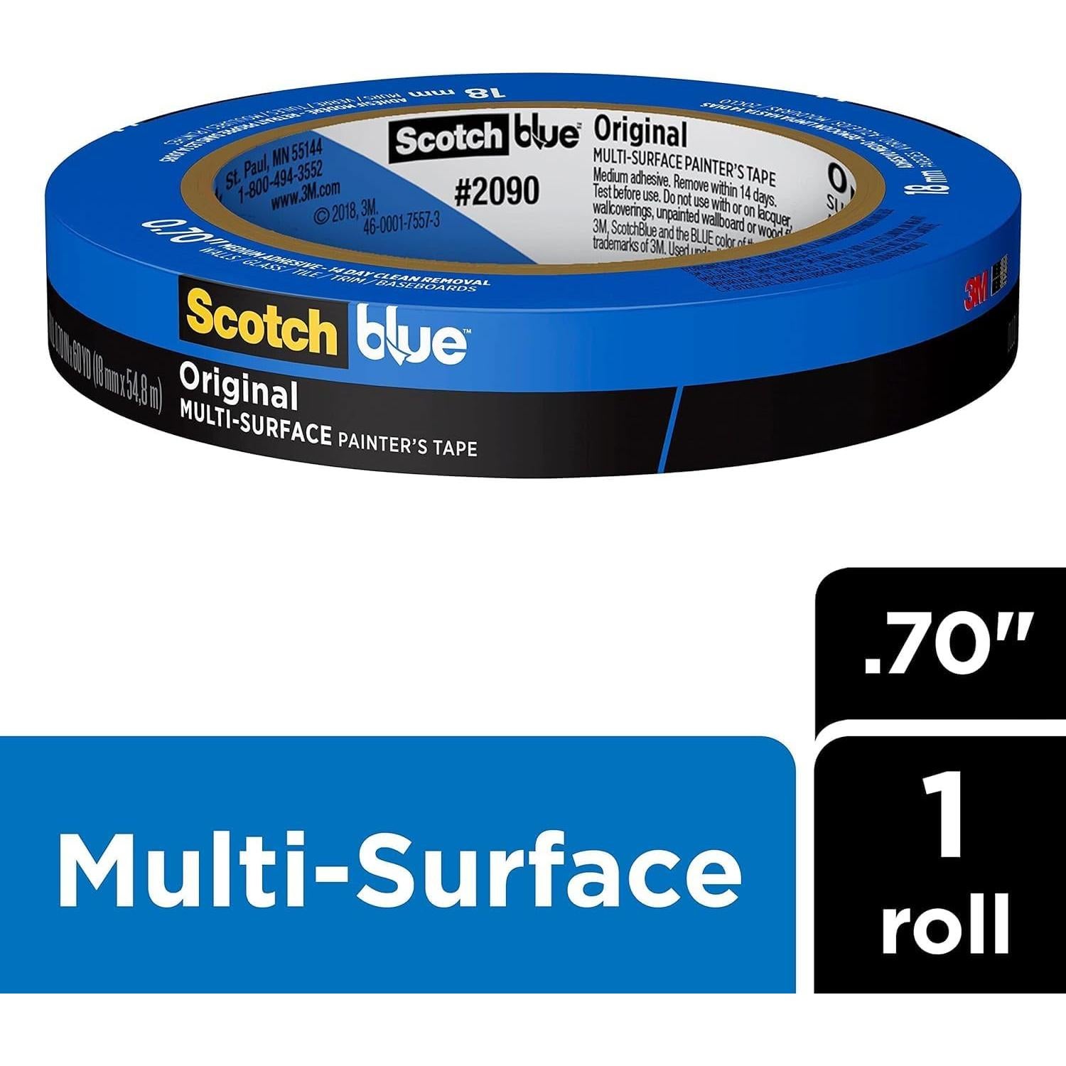 Cinta de Pintor ScotchBlue Original Multi-Superficie 1.78cm x 54.86m
