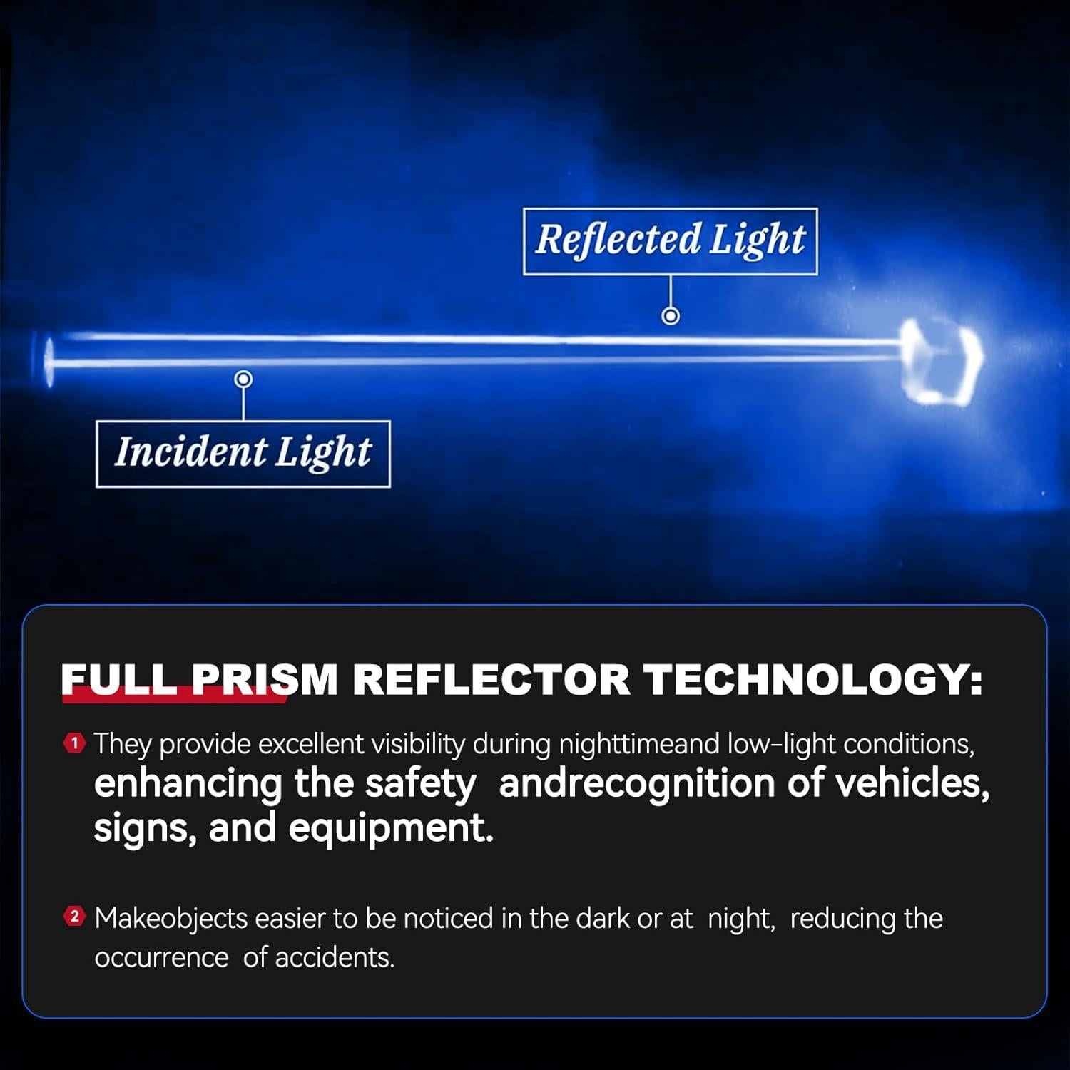 20 Calcomanías Reflectantes 3M DG3 Azul 8x3 cm para Seguridad