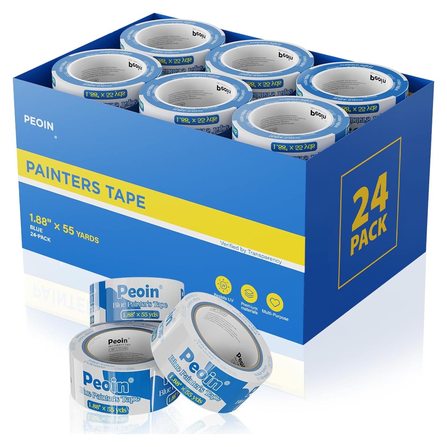 Cinta de Pintor Azul Peoin 1.88" x 24 Rollos 55 Yardas