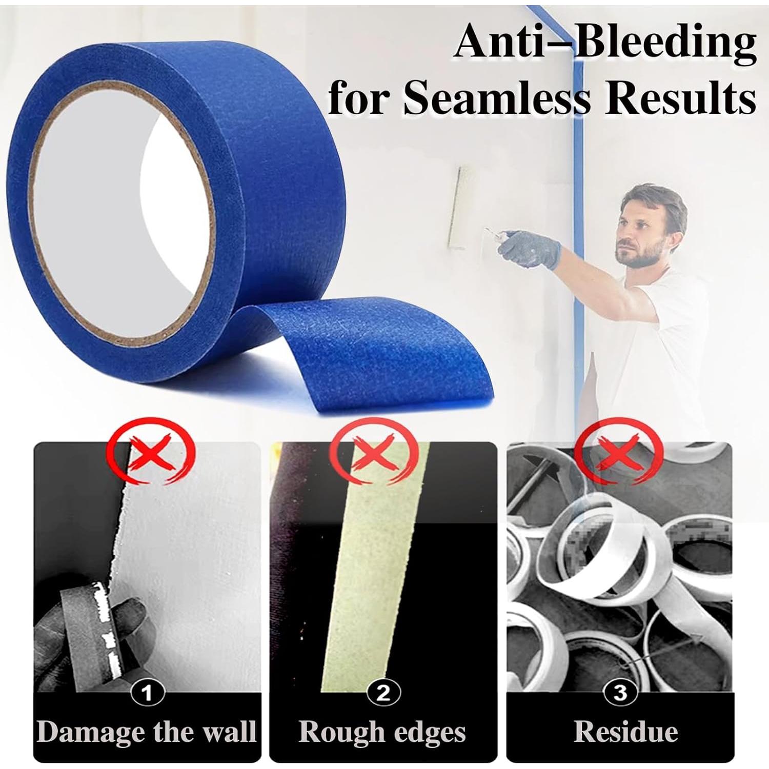 Cinta de Pintor Azul TOTDTDA 5 cm x 50 m - Paquete de 10 Rollos