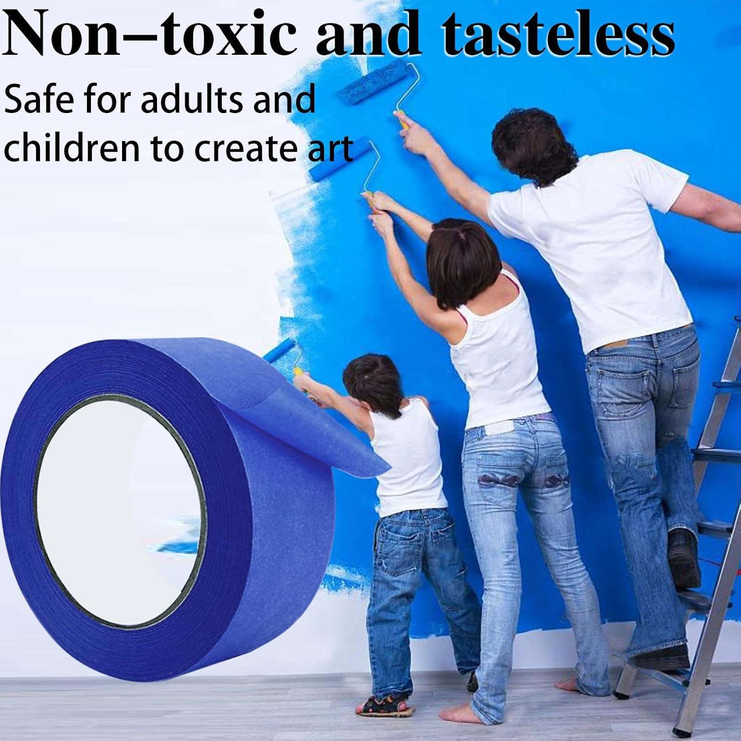 Cinta de Pintor Azul TOTDTDA 5 cm x 50 m - Paquete de 10 Rollos