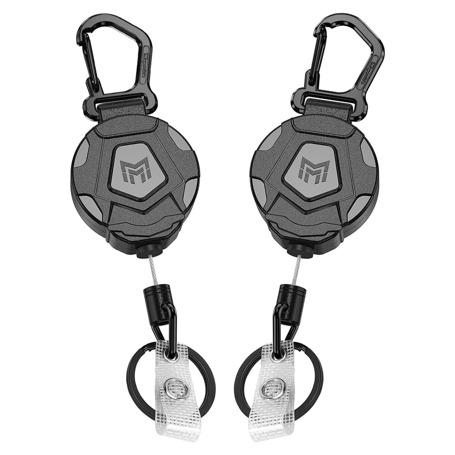 MNGARISTA Juego de 2 llaveros retráctiles de acero 80 cm