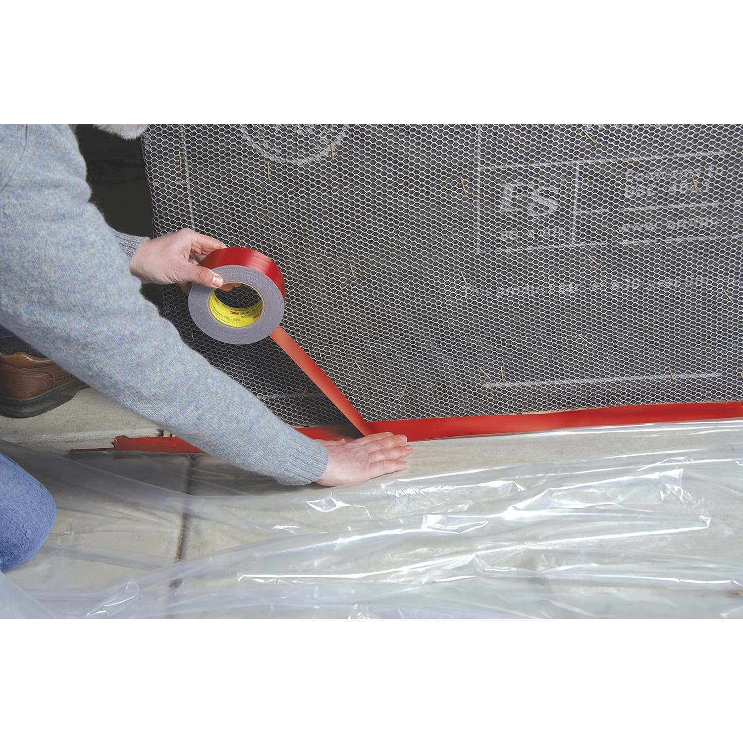 Cinta de Enmascarar y Estuco 3M 5959, 48 mm x 12 m, Roja