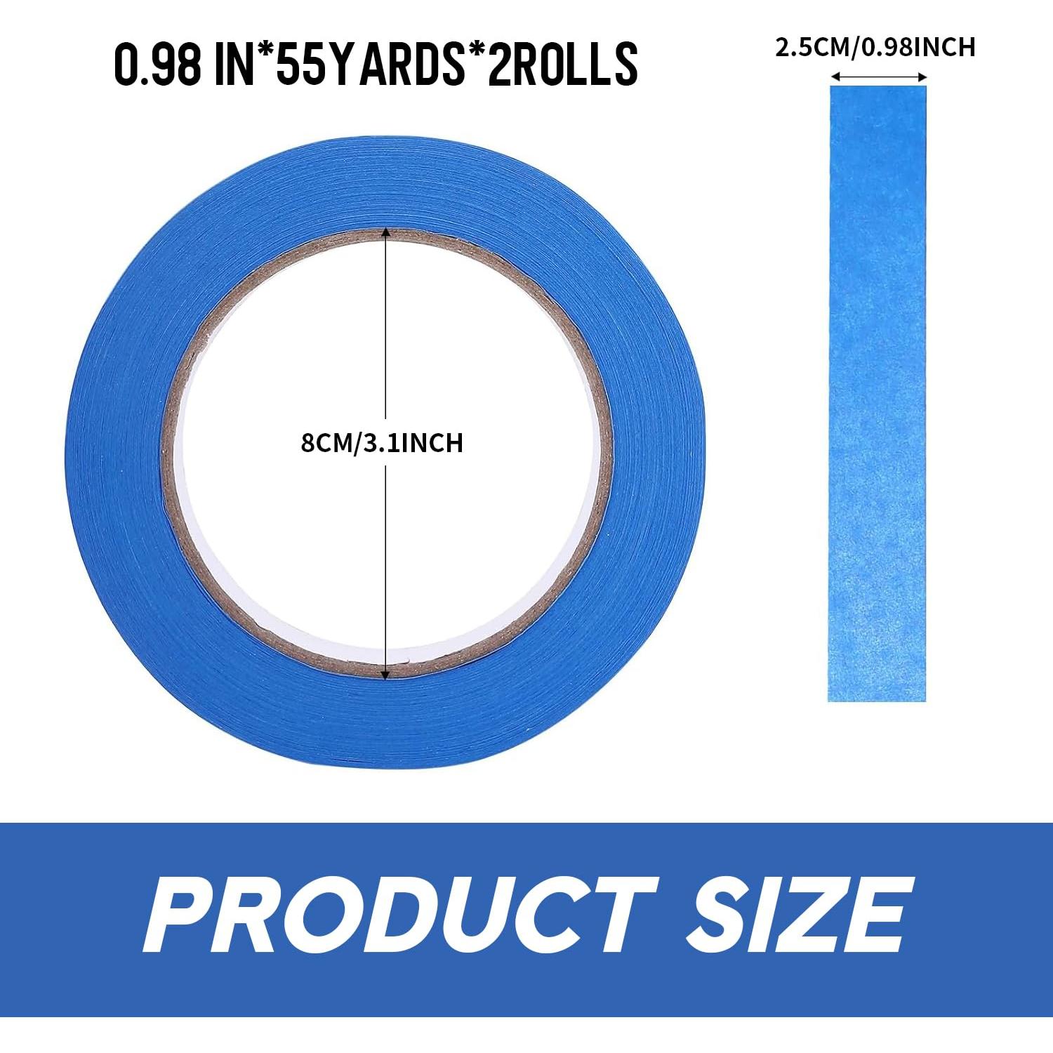 Cinta de Pintura Azul 2 Rollos 2.5 cm x 50 m para Manualidades