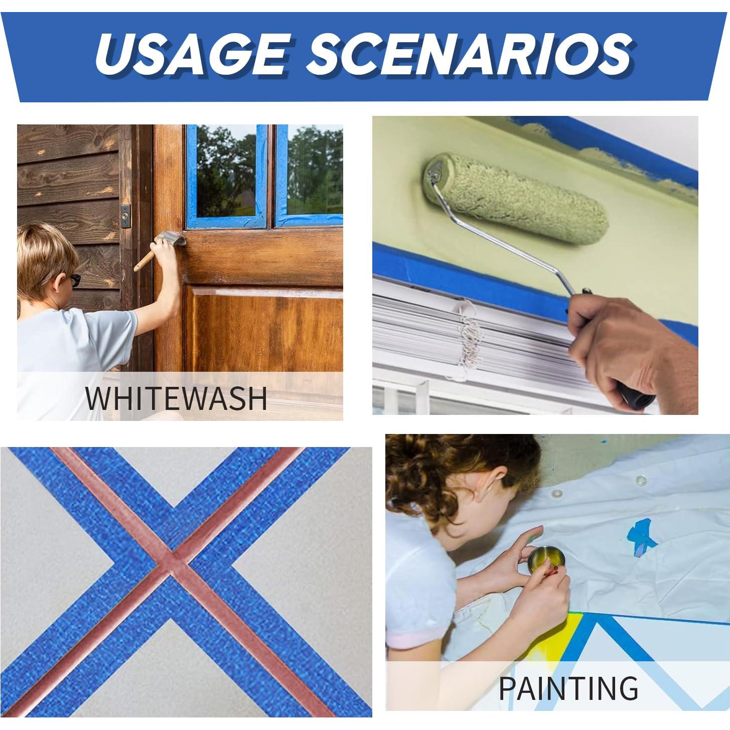 Cinta de Pintura Azul 2 Rollos 2.5 cm x 50 m para Manualidades