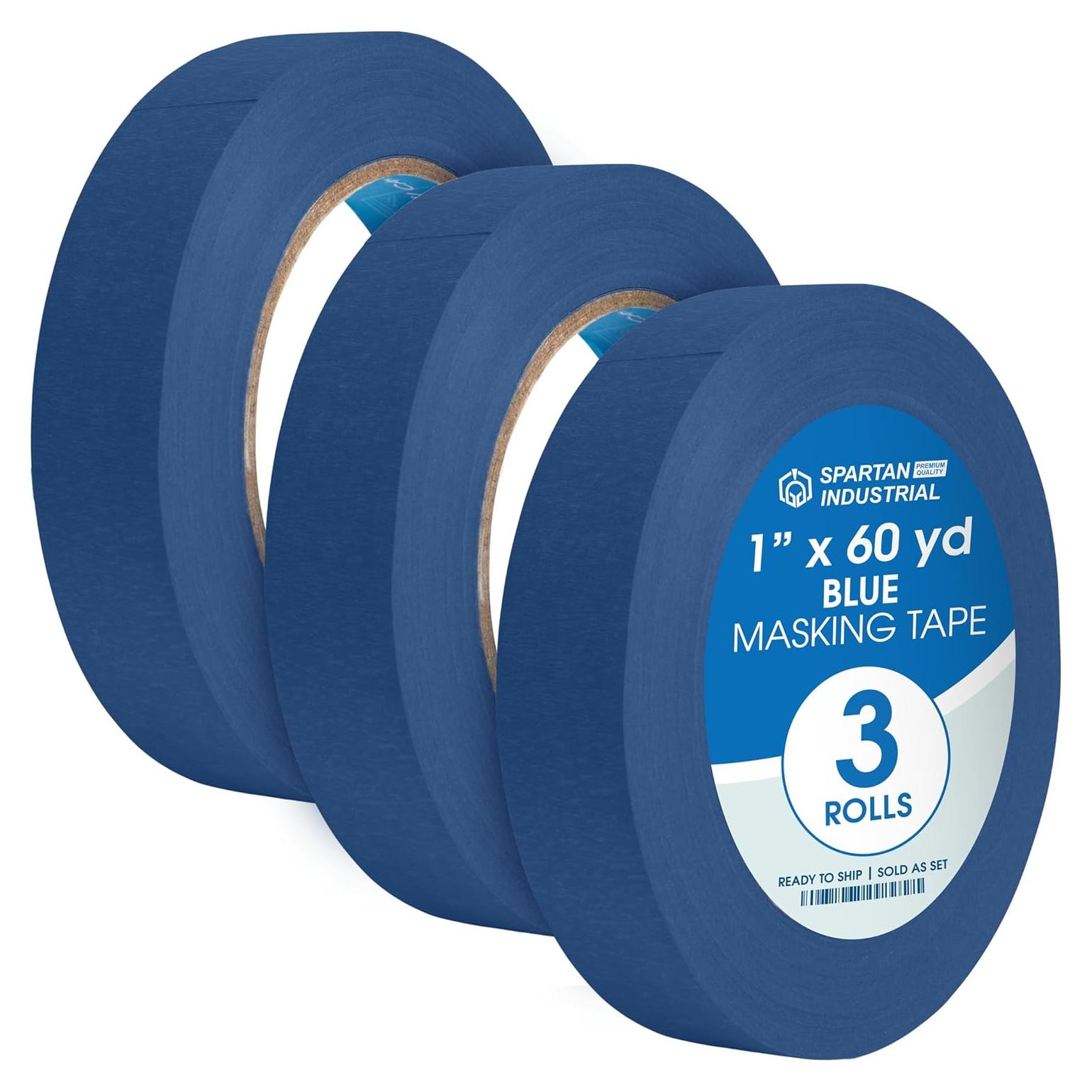 Cinta de Enmascarar Azul Spartan Industrial 1" x 54.86 m - 3 Rollos