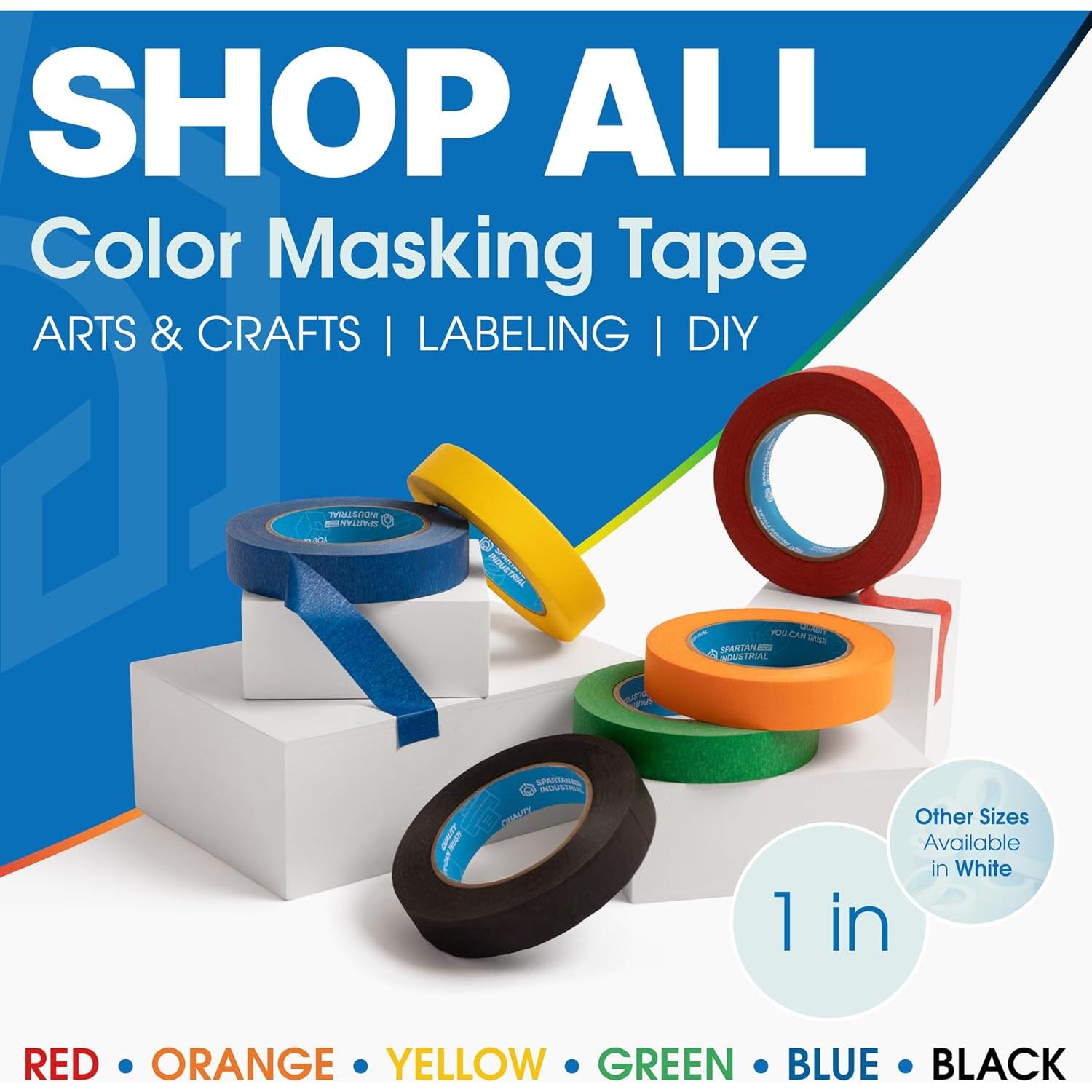 Cinta de Enmascarar Azul Spartan Industrial 1" x 54.86 m - 3 Rollos