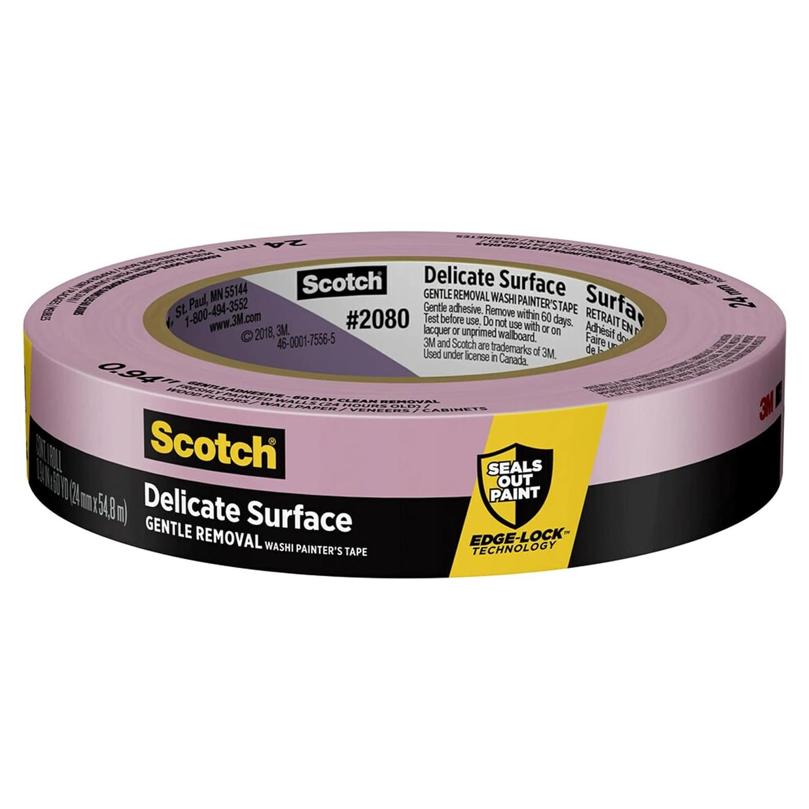 Cinta de Pintor Scotch 0.94" x 54.86 m para Superficies Delicadas