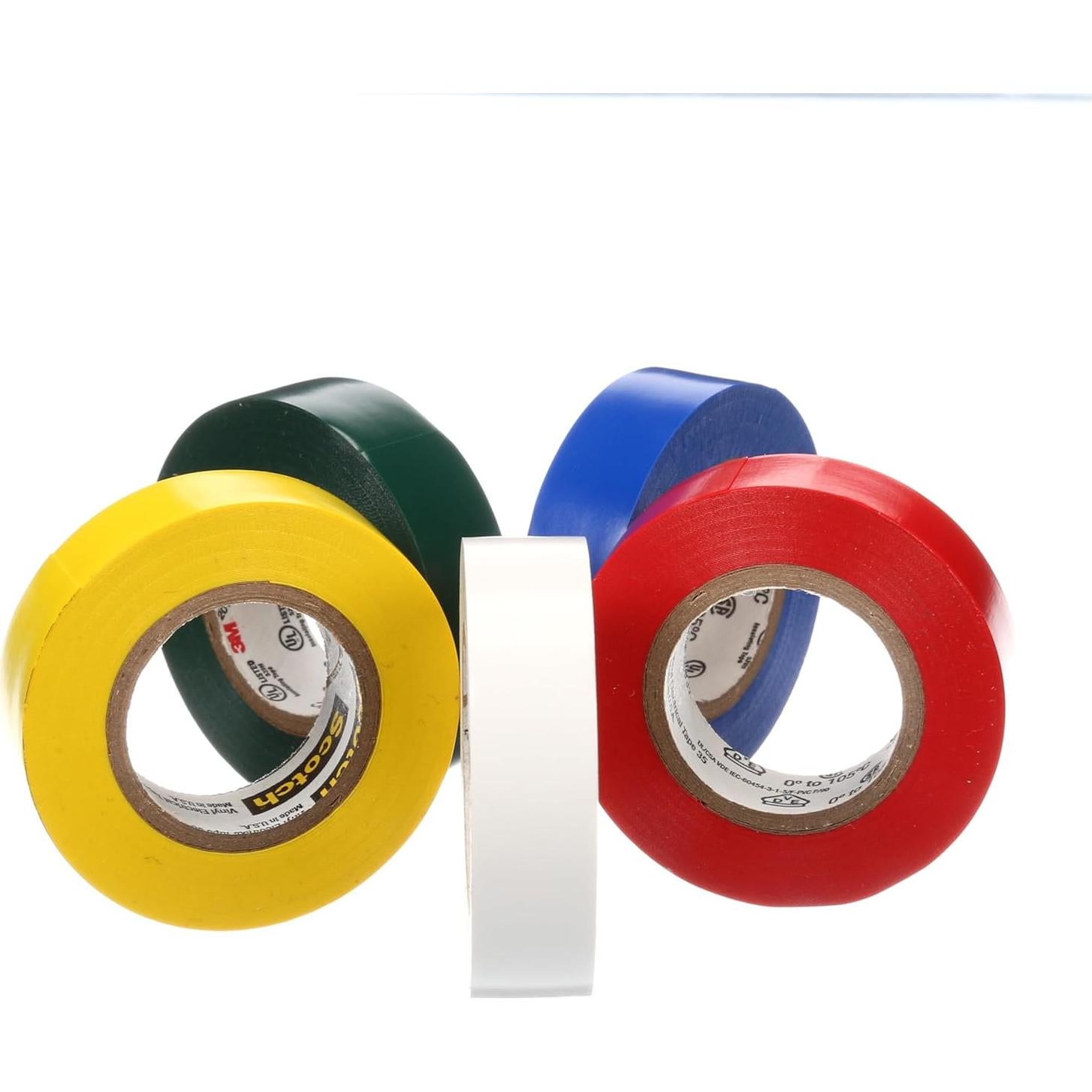 Cinta Eléctrica de Vinilo Scotch 35 Multicolor 5 Rollos 85g