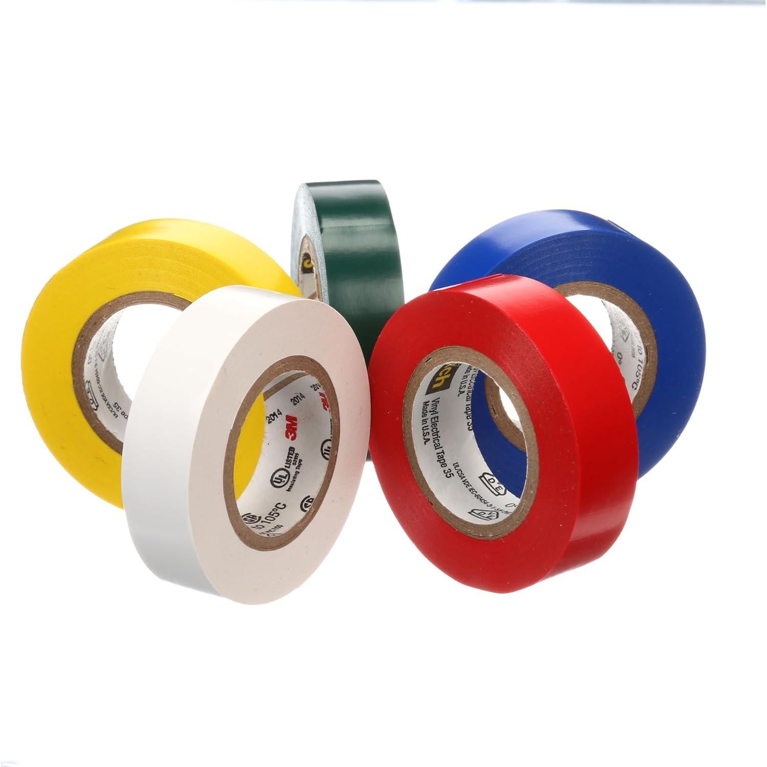 Cinta Eléctrica de Vinilo Scotch 35 Multicolor 5 Rollos 85g