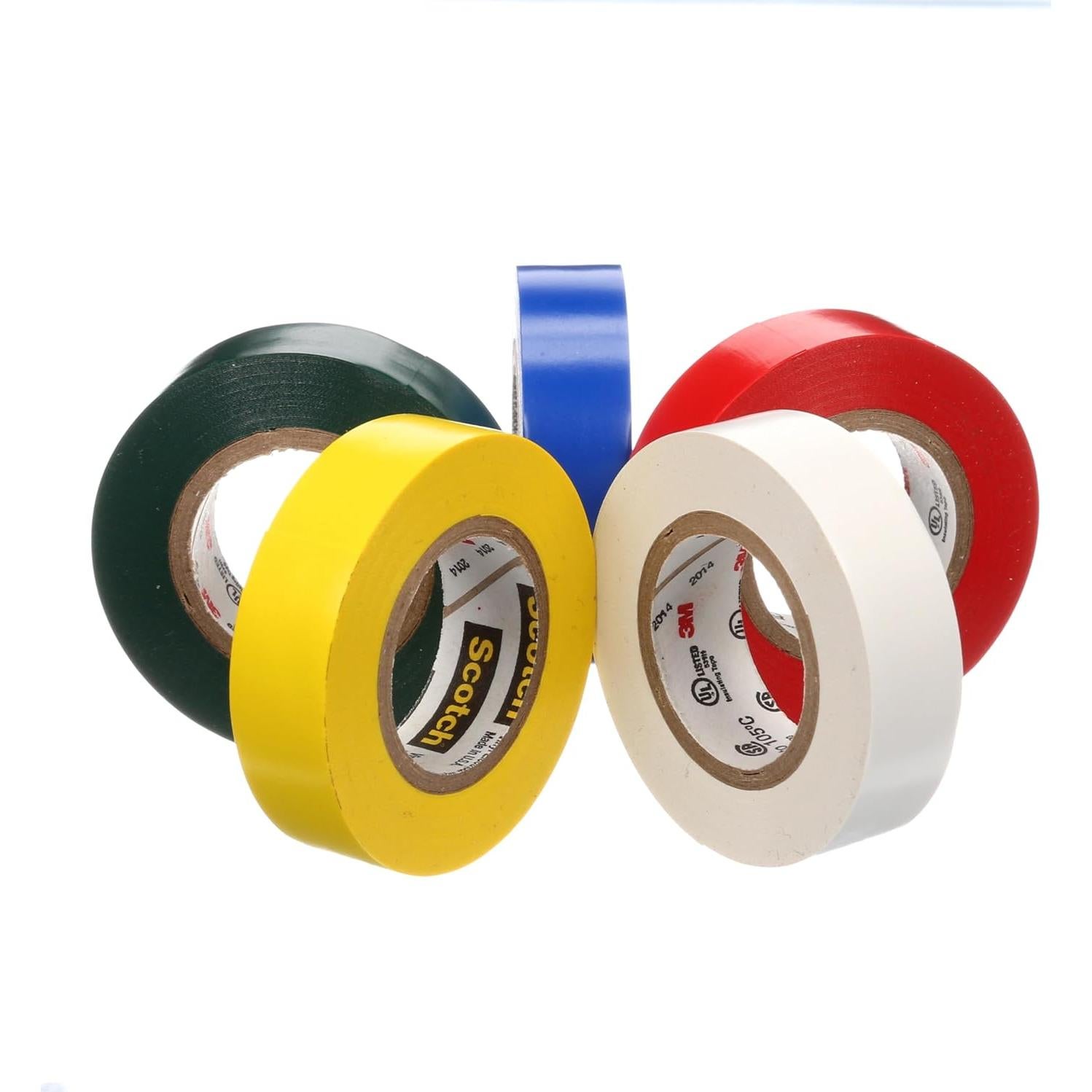 Cinta Eléctrica de Vinilo Scotch 35 Multicolor 5 Rollos 85g