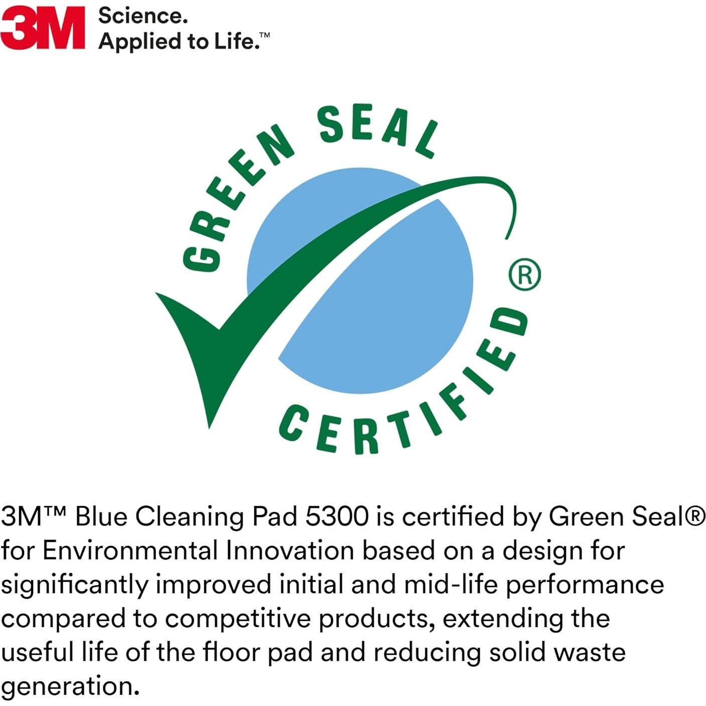 Pad de Limpieza 3M 5300 Azul 50.8x35.6 cm Alta Resistencia