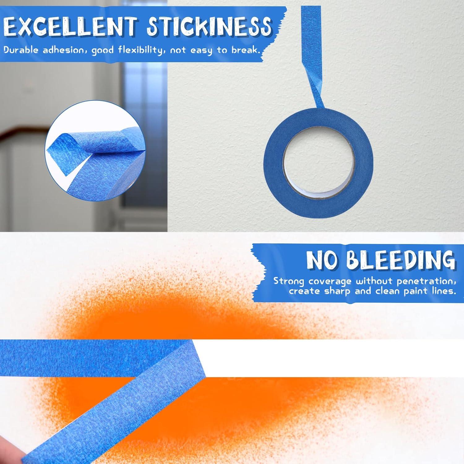 Cinta de Pintor Azul HTVRONT 1" x 54.86m - 3 Rollos