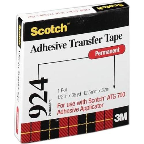 Cinta de Transferencia Adhesiva 3M Scotch 924 1.27 cm x 32.92 m