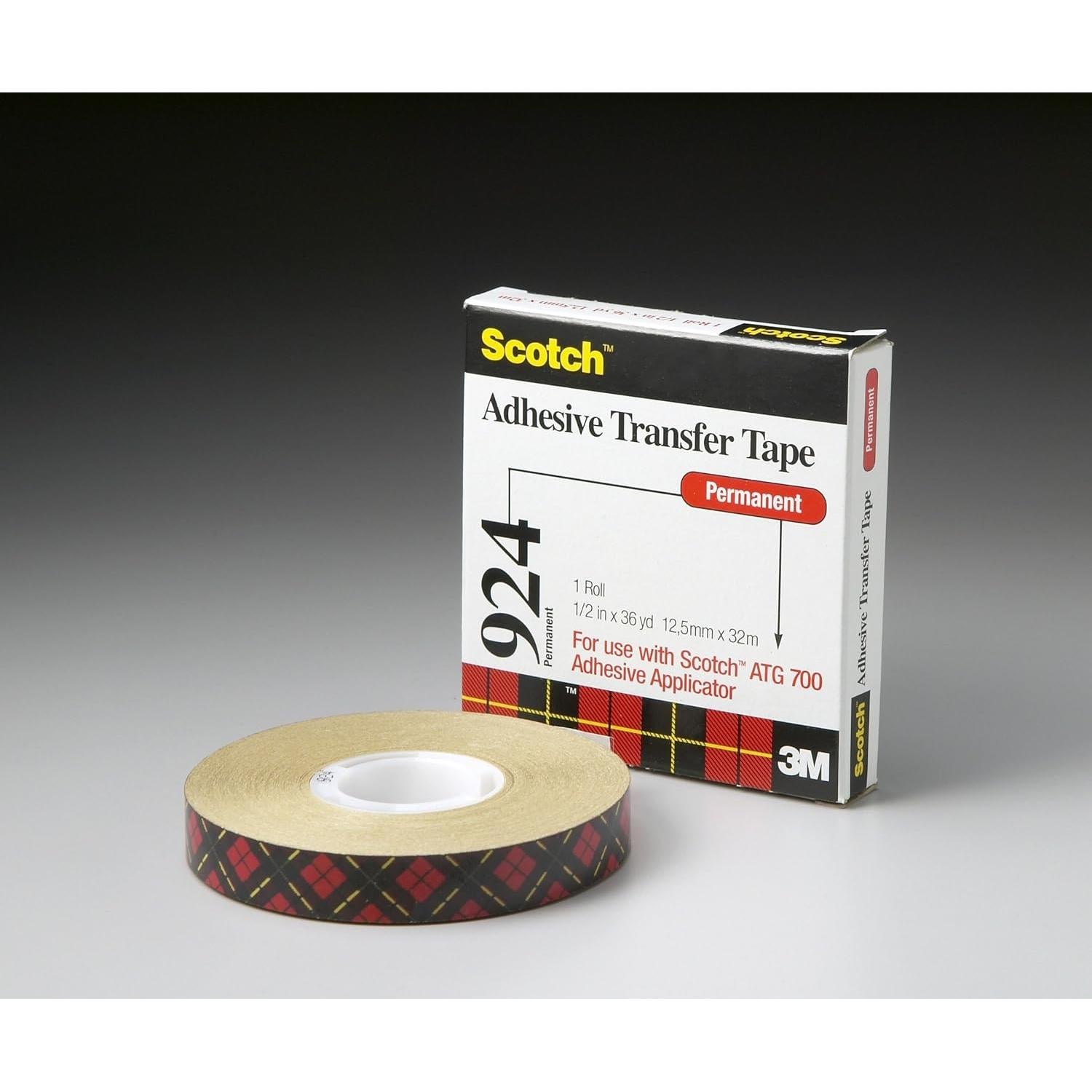 Cinta de Transferencia Adhesiva 3M Scotch 924 1.27 cm x 32.92 m