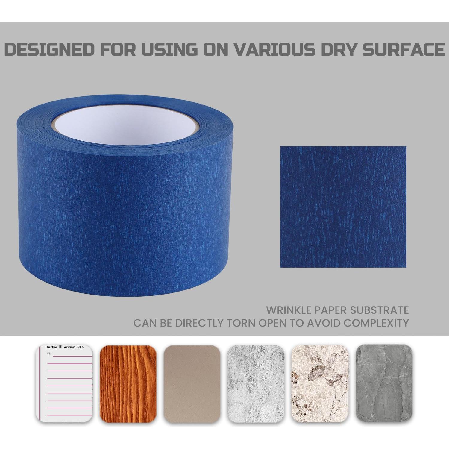 Cinta de Enmascarar Ancha Lichamp 3" Azul 50.29m 1 Rollo