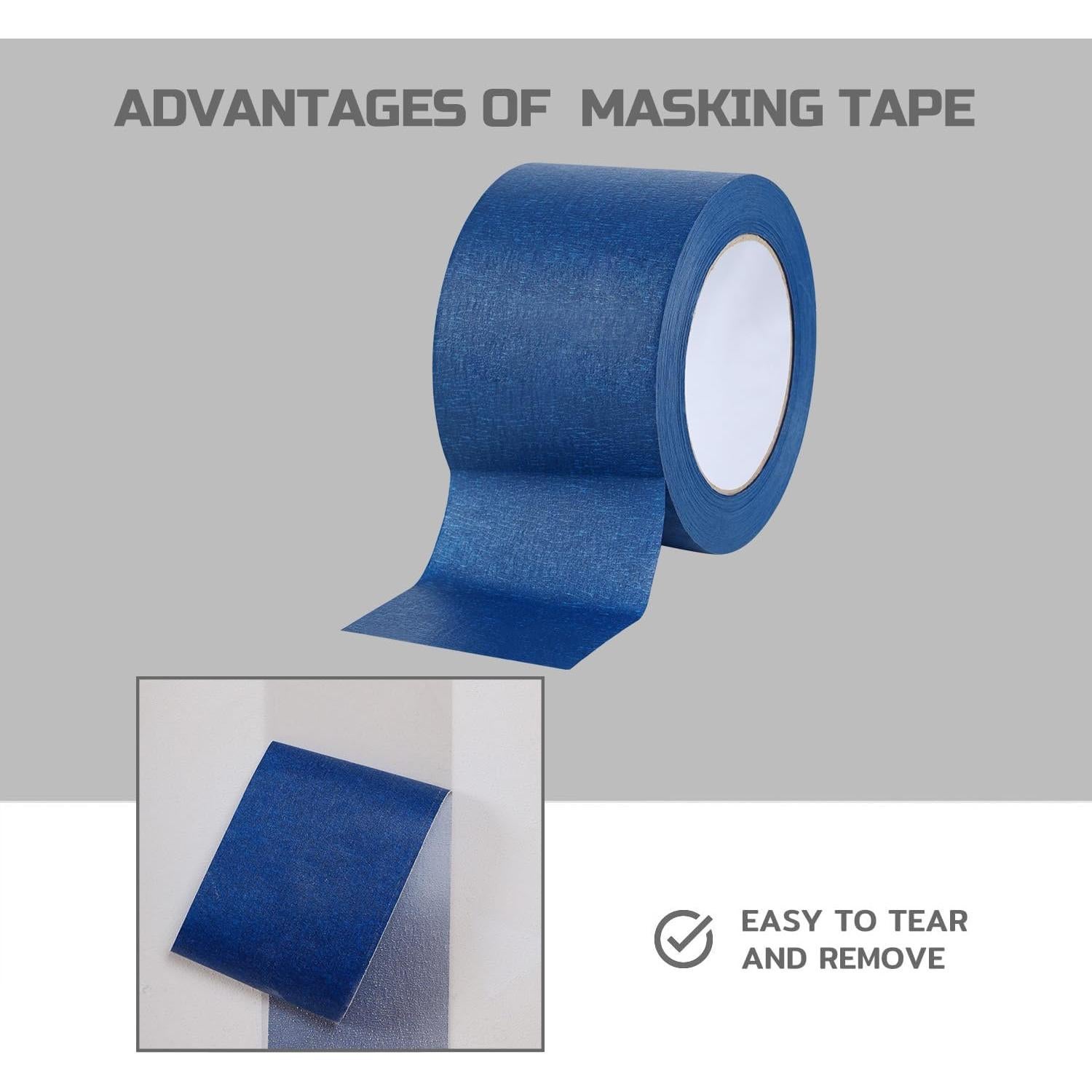 Cinta de Enmascarar Ancha Lichamp 3" Azul 50.29m 1 Rollo