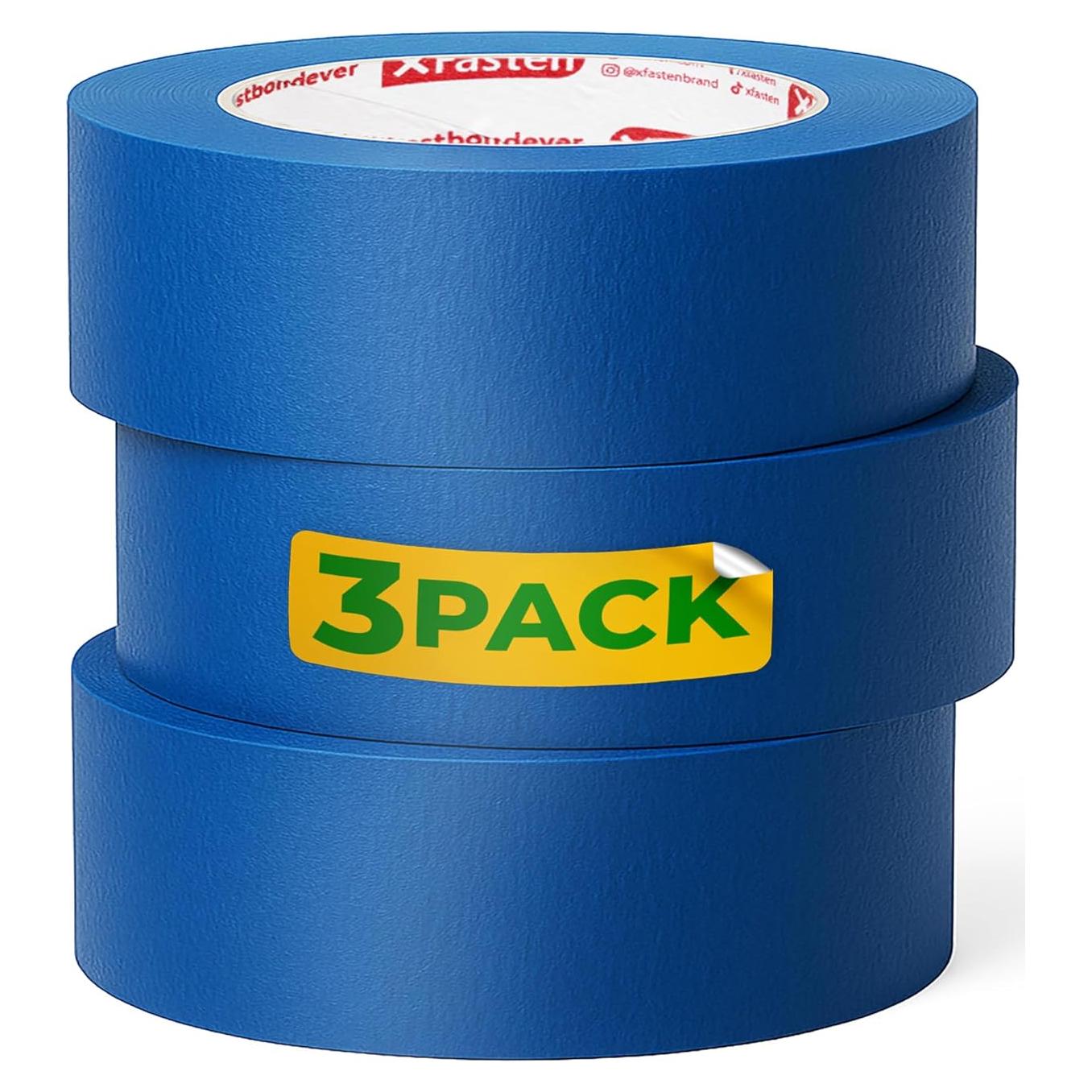 Cinta de Pintor Azul XFasten 4.8 cm x 54.86 m 3-Pack Sin Residuo