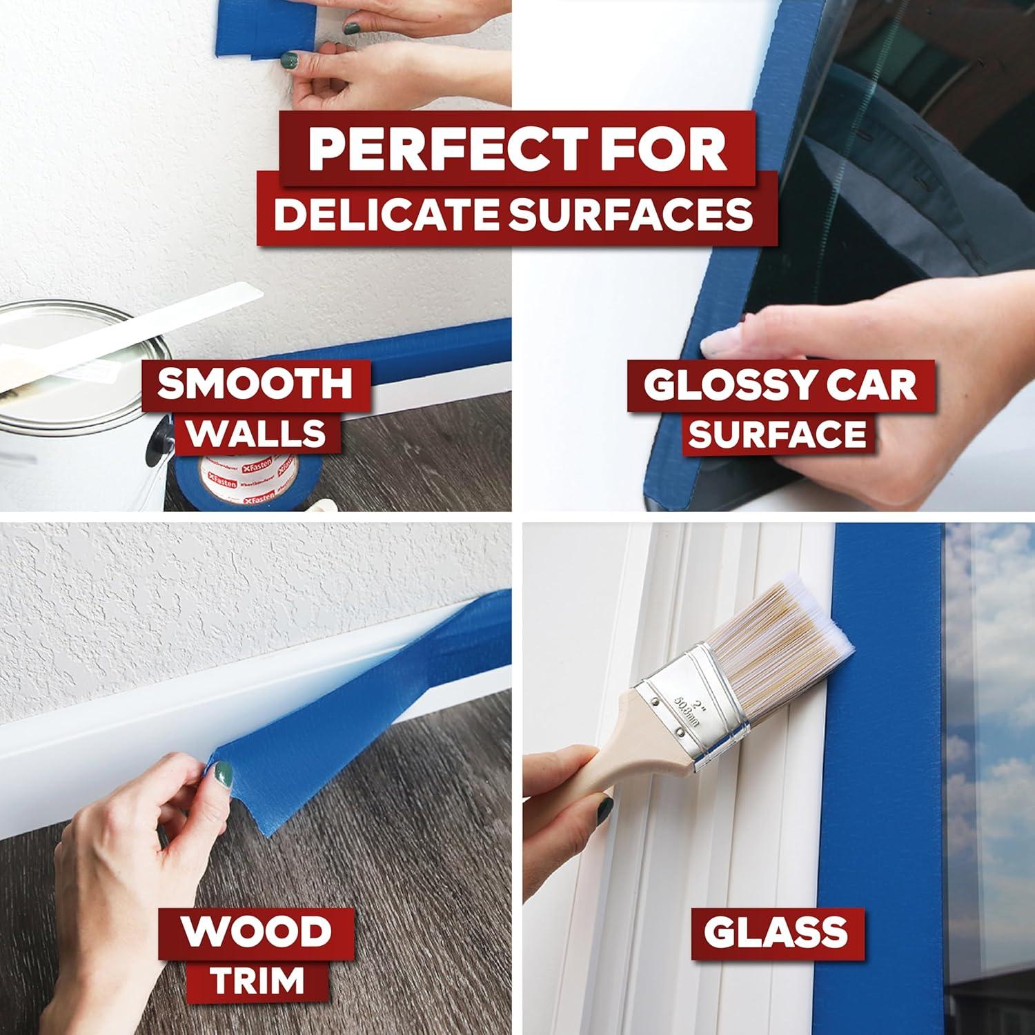 Cinta de Pintor Azul XFasten 4.8 cm x 54.86 m 3-Pack Sin Residuo