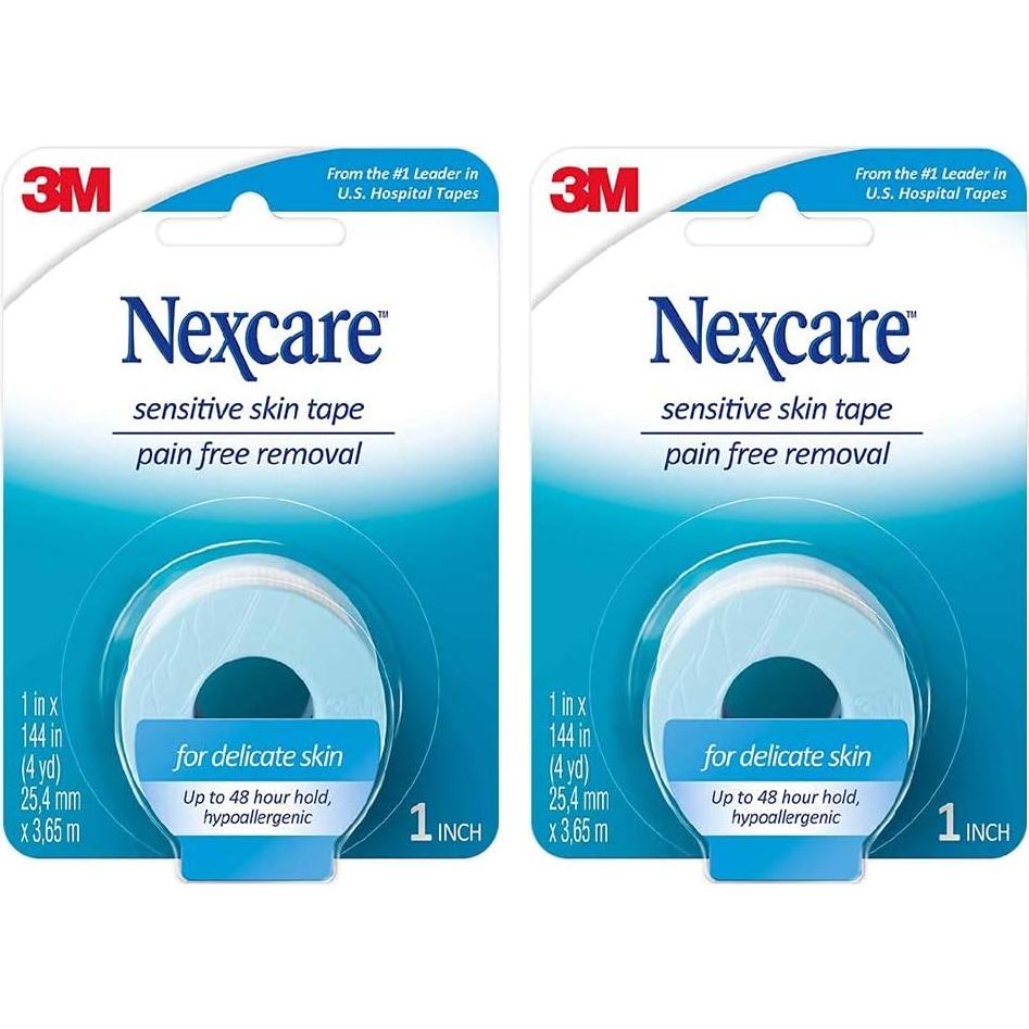Cinta Nexcare para Piel Sensible 2.54 cm x 3.66 m Hipoalergénica