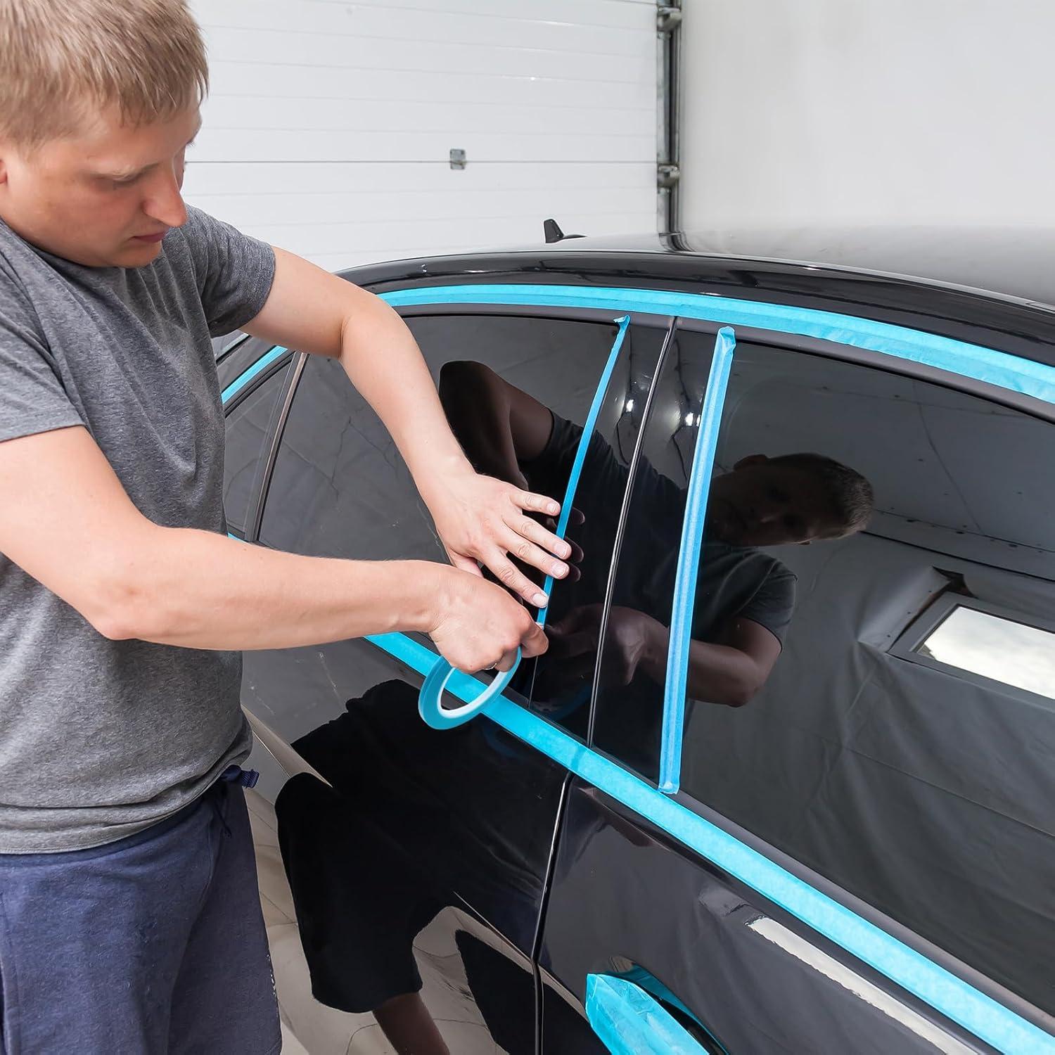 Cinta de Enmascarar Automotriz Xuniea 10 Rollos 33m Azul