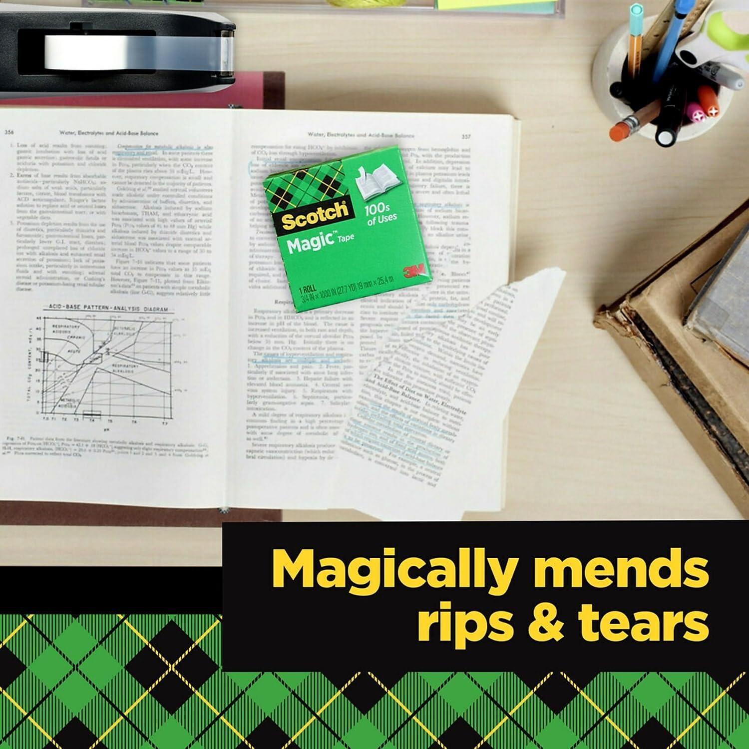 Cinta Mágica Scotch 810P10K, 1.9 cm x 254 m, 10 Rollos Repuesto