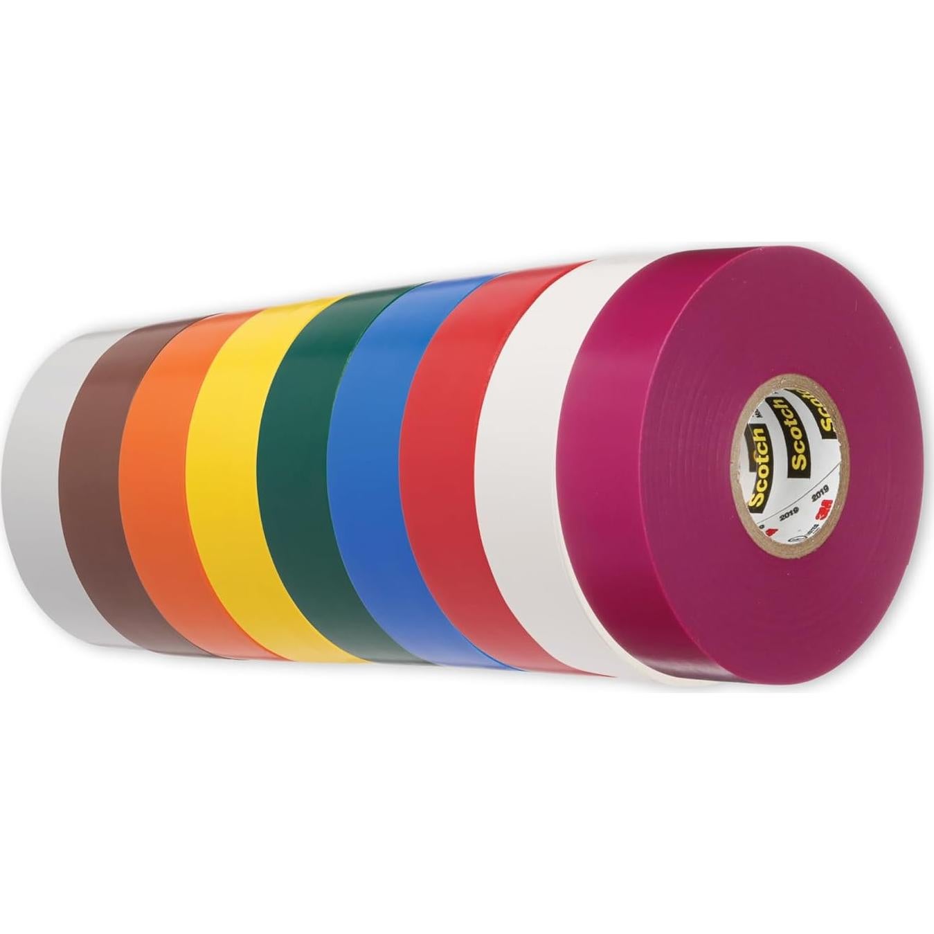 Cinta Eléctrica Scotch 35 1/2" x 6.1 m Arcoíris 3M