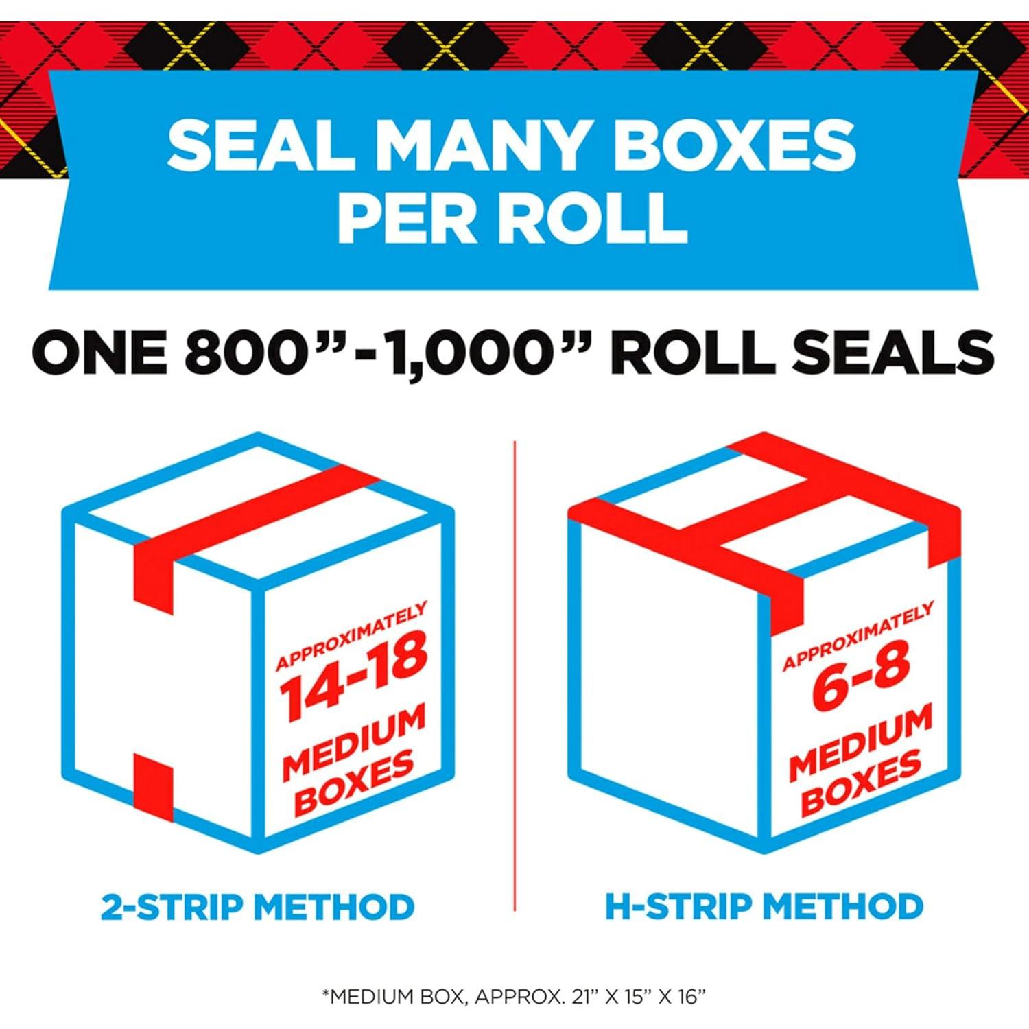 Cinta de Embalaje Scotch Alta Resistencia 4.8 cm x 25.3 m con Dispensador