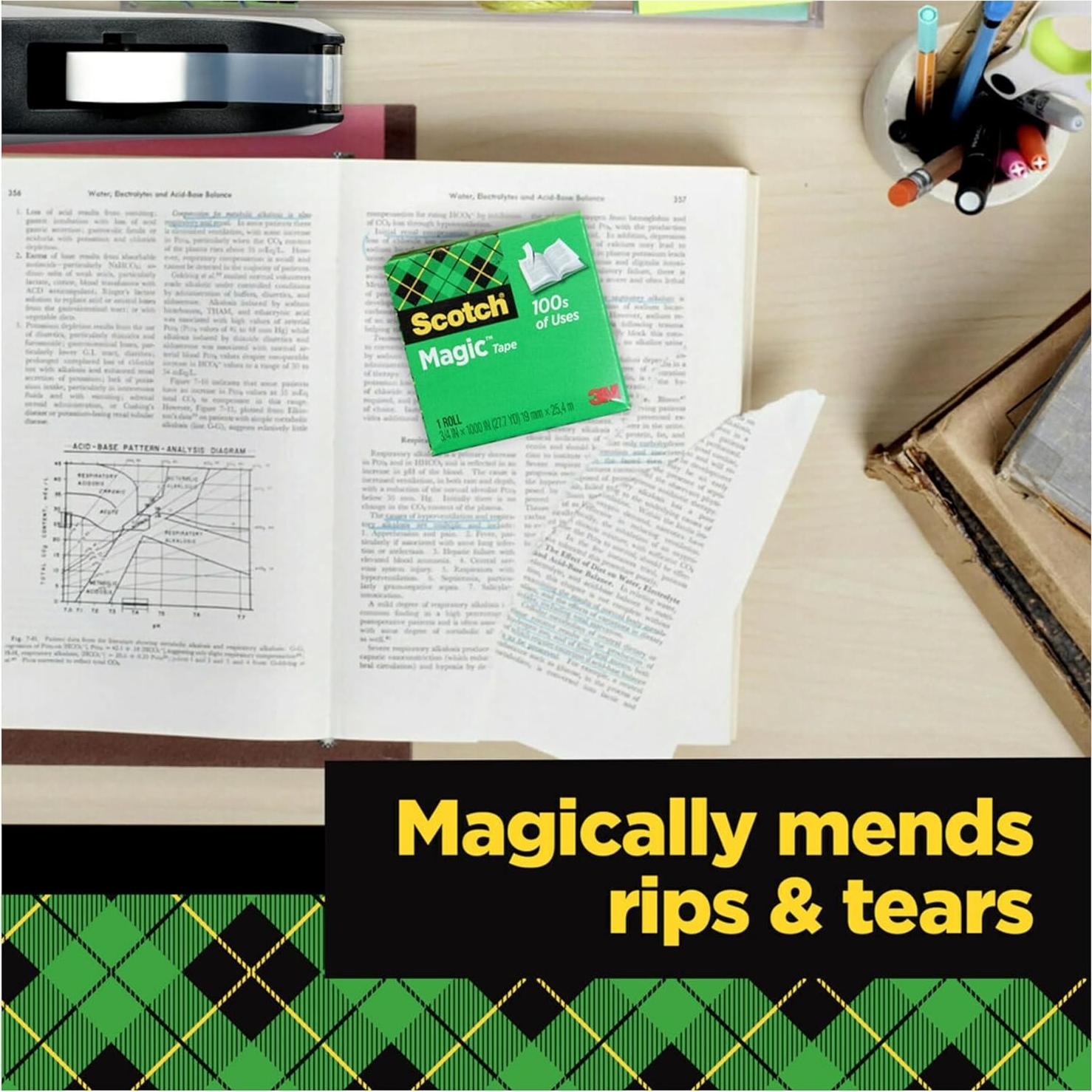 Cinta Mágica Scotch 24 Rollos 1.9 cm x 254 m, Invisible