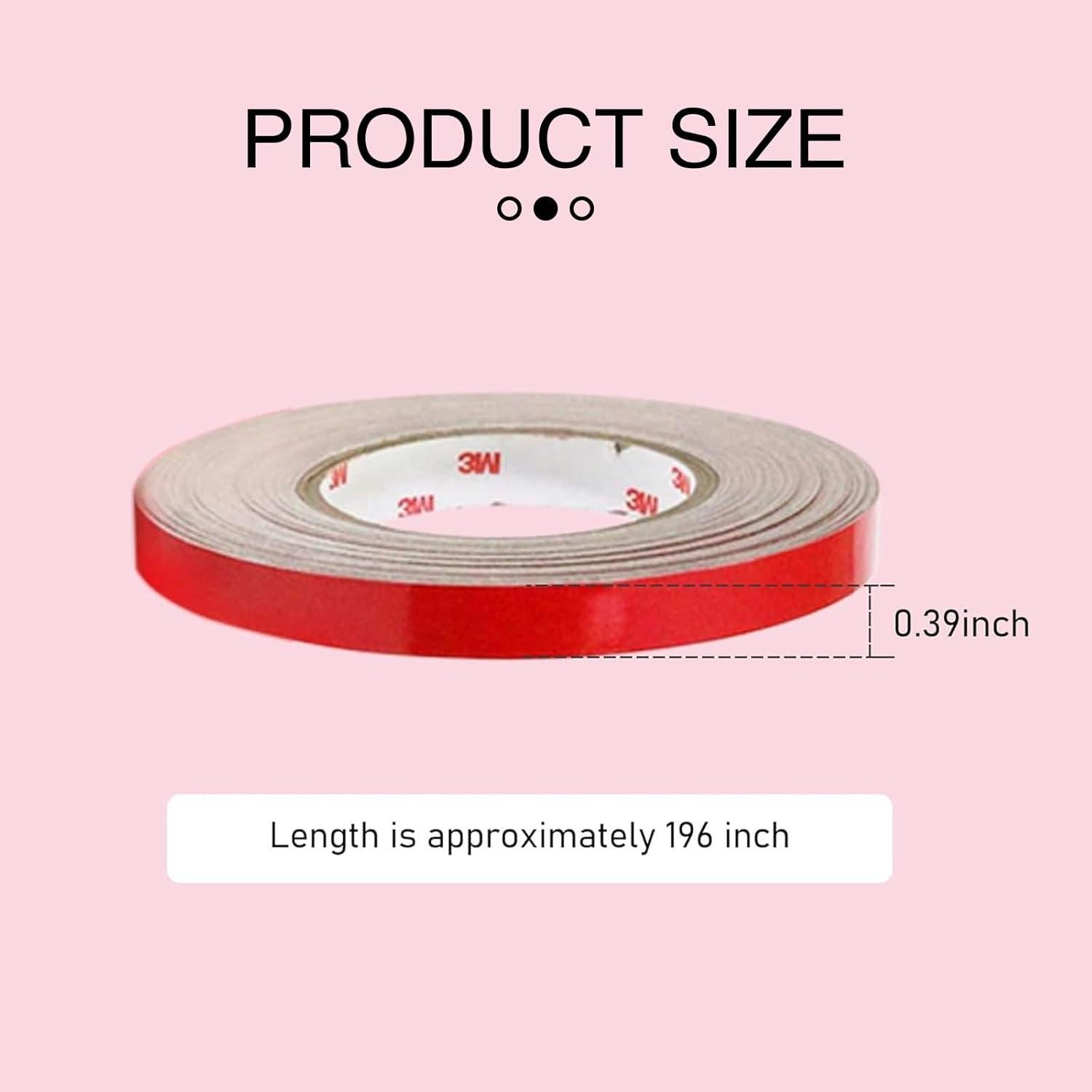 Tira de Bisel Reflectante UGSHY 5m x 0.76cm Rojo para Carro