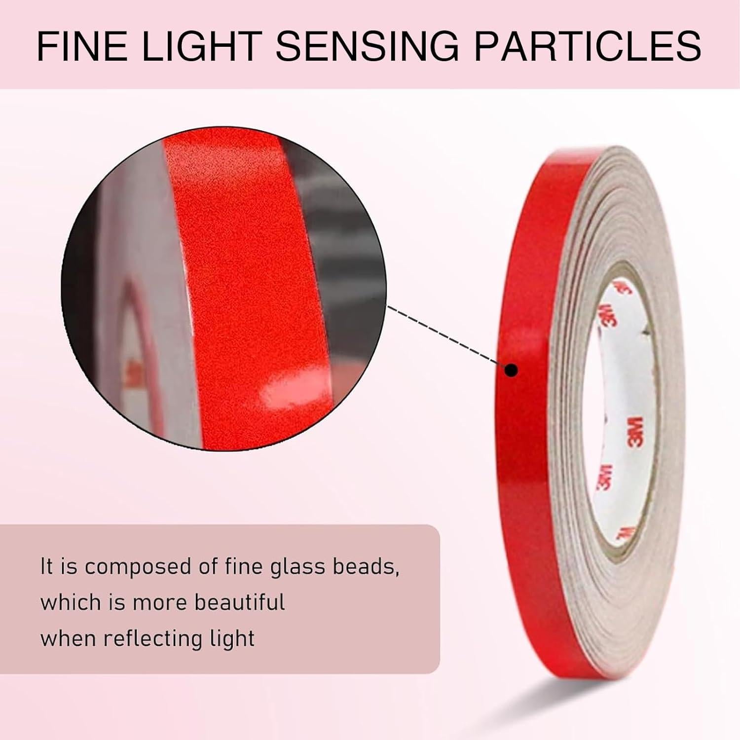 Tira de Bisel Reflectante UGSHY 5m x 0.76cm Rojo para Carro