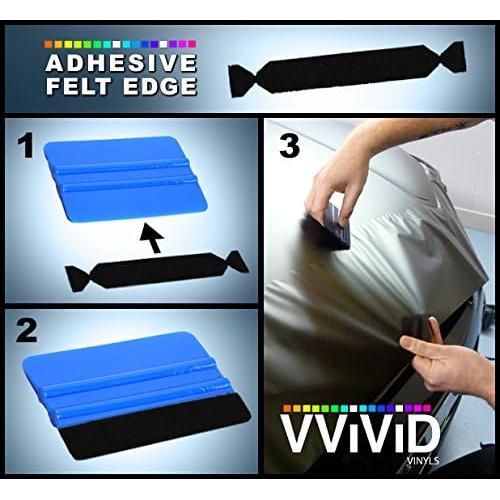 Kit de Aplicadores de Vinilo VViViD - 5 Rasquetas Azules y Fieltros